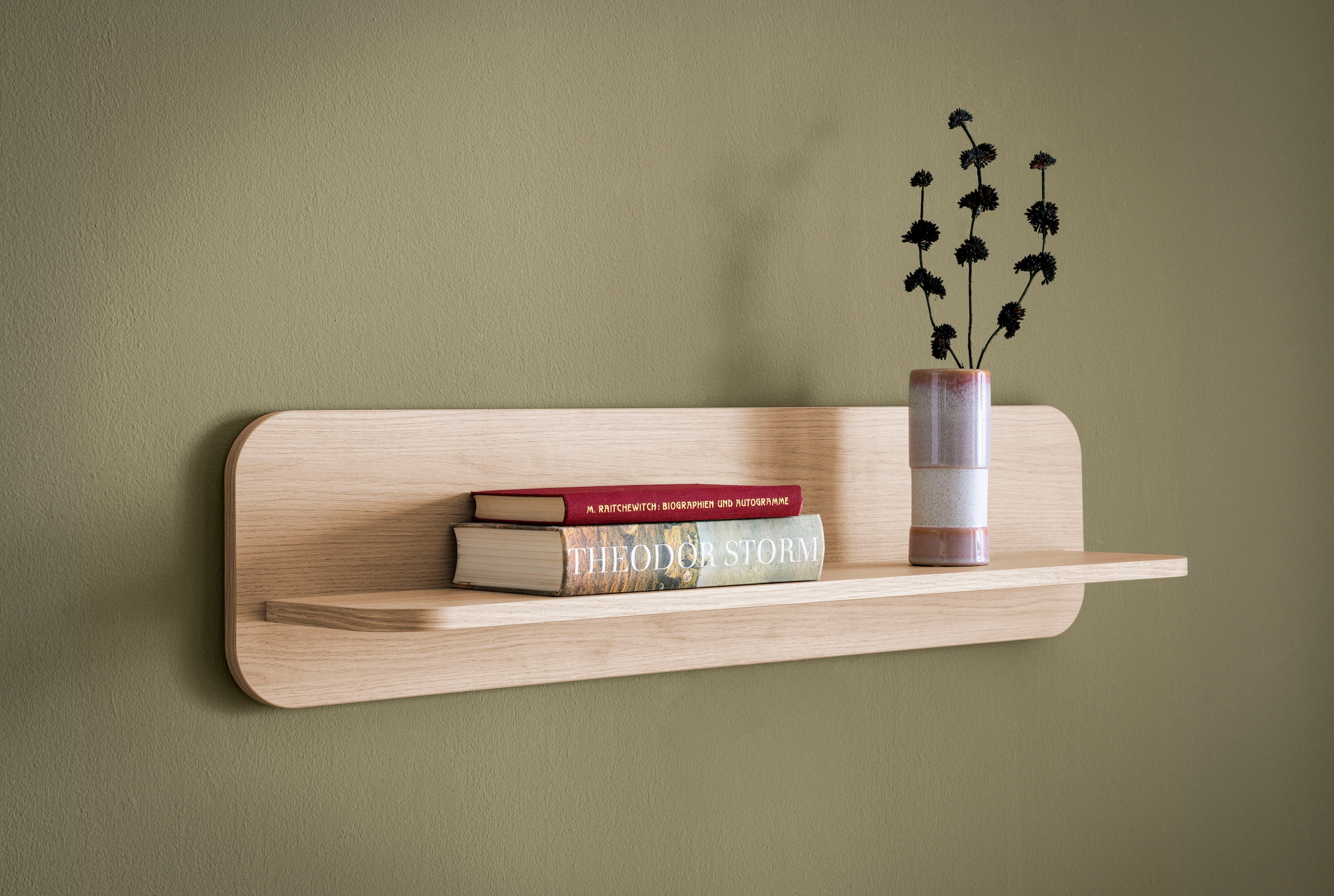 Home affaire Wandregal »Torsby, modernes Wandboard Wandhalter mit Ablagefläche, 90 cm breit« vielseitig einsetzbares Hängeregal, abgerundete Ecken