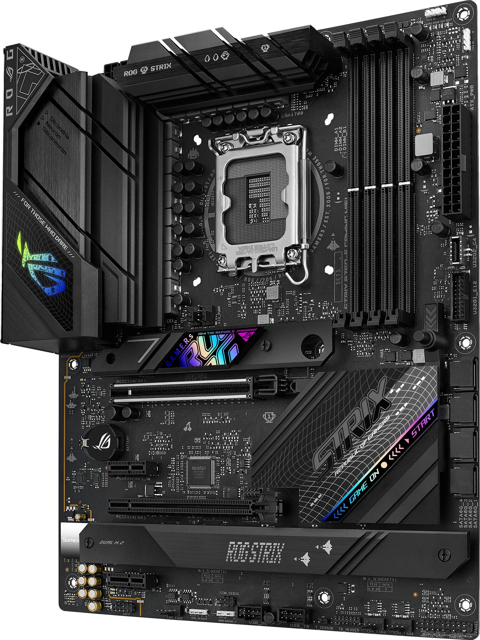 Asus Mainboard »ROG STRIX B760-F GAMING WIFI«, DDR5 Speicher, PCIe 5.0, WiFi 6E, 3x PCIe 4.0 M.2, Aura Sync