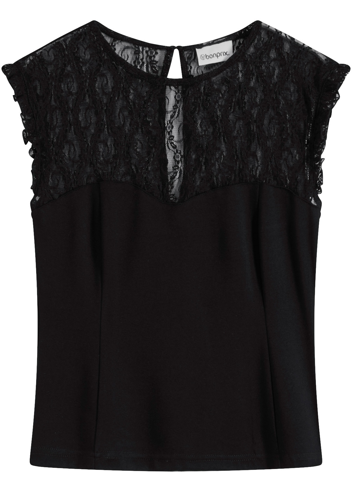 bonprix Haut de chemise coupe étroite, en viscose, polyester et élasthanne