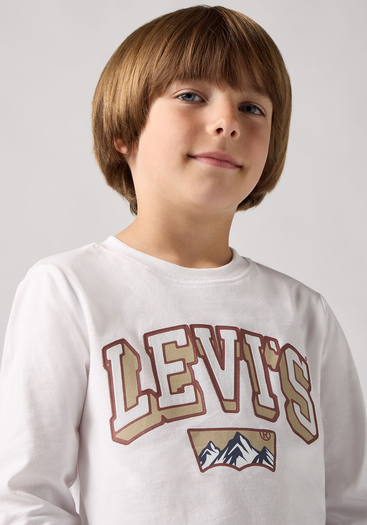 Levi's® Kids Langarmshirt »LVB ACADEMIC ADVENTURER LS TEE«, mit grossem Logoprint, aus Baumwolle - for Boys