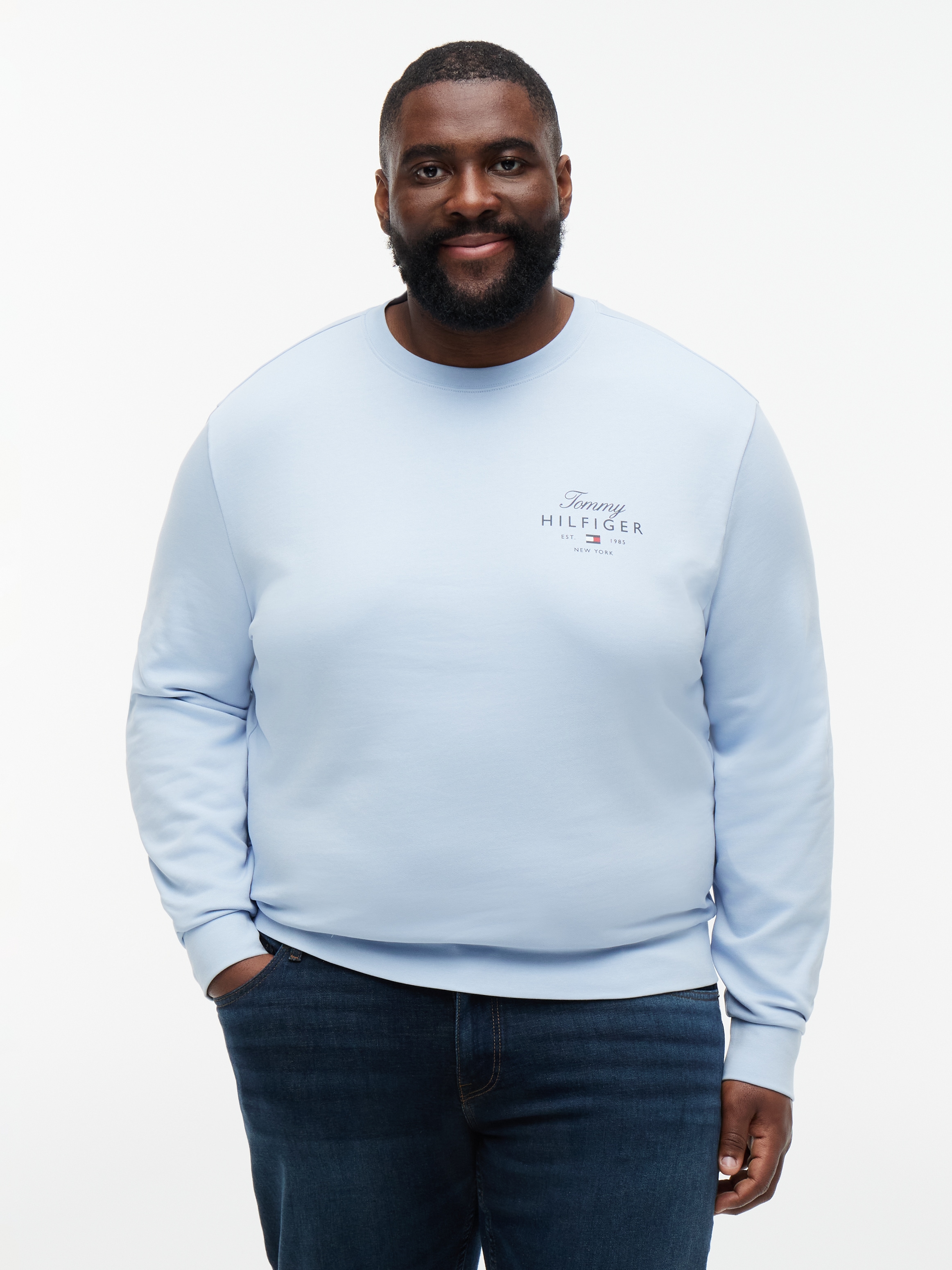 Image of Tommy Hilfiger Big & Tall Sweatshirt "BT-SCRIPT STACK", Grosse Grössen