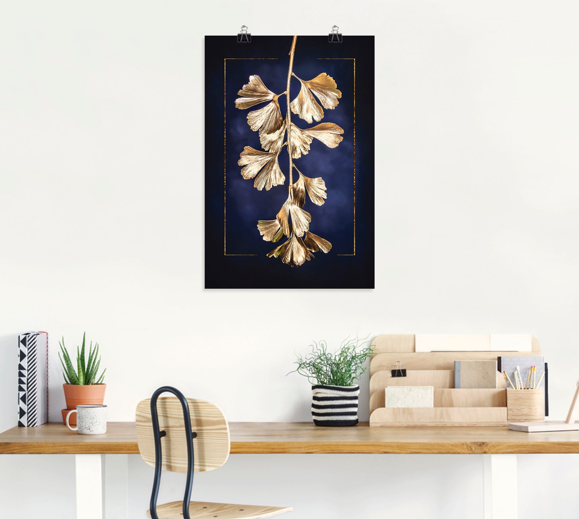 Artland Wandbild »Goldener Gingko« Blätterbilder 1 Stk. tlg. als Leinwandbild, Poster in verschied. Grössen