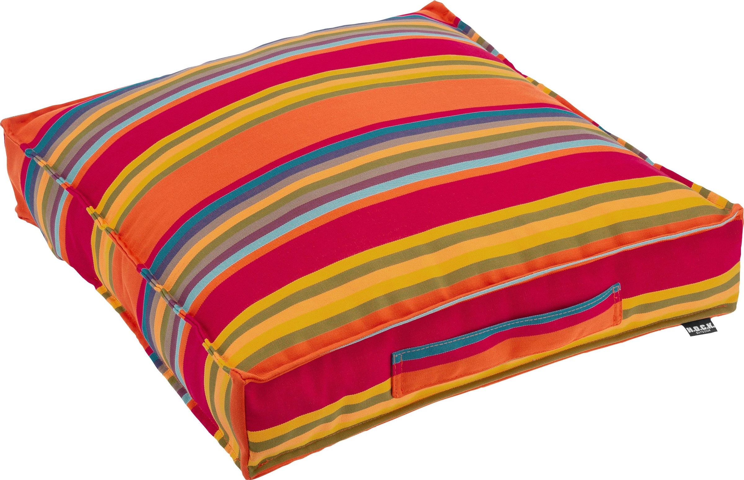 Image of H.O.C.K. Sitzkissen "Yucatan" mit bunten Streifen