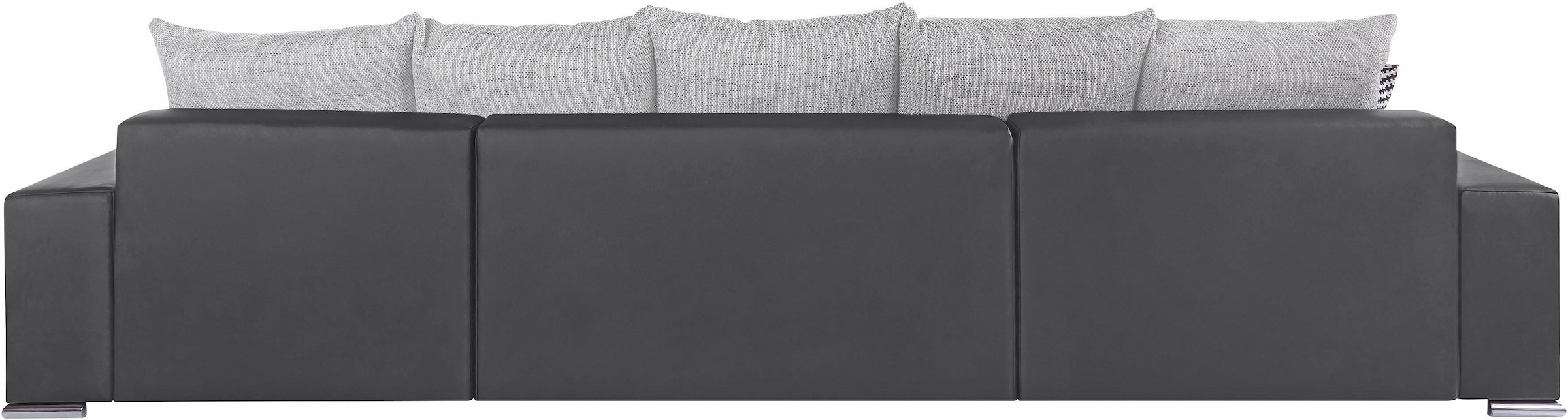 COLLECTION AB Wohnlandschaft »XXL-Josy U-Form, Breite 333 cm, mit 2 Recamieren 77 & 97 cm«, inkl. Bettfunktion, Bettkasten, mit 5 gleich grossen Rückenkissen