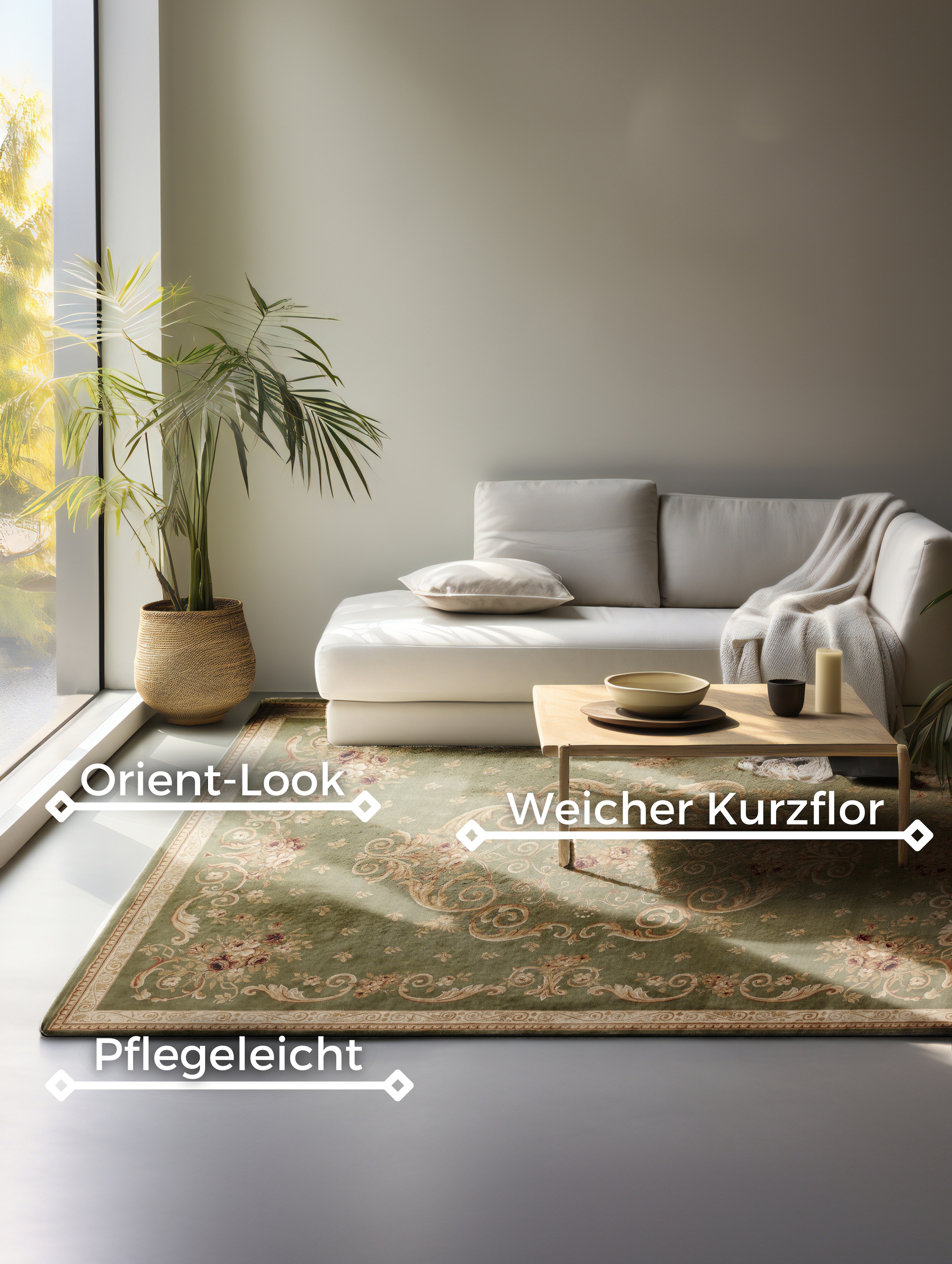 HANSE Home Teppich »Obe«, rechteckig, 8 mm Höhe, Orient Optik, strapazierfähig, pflegeleicht, robust