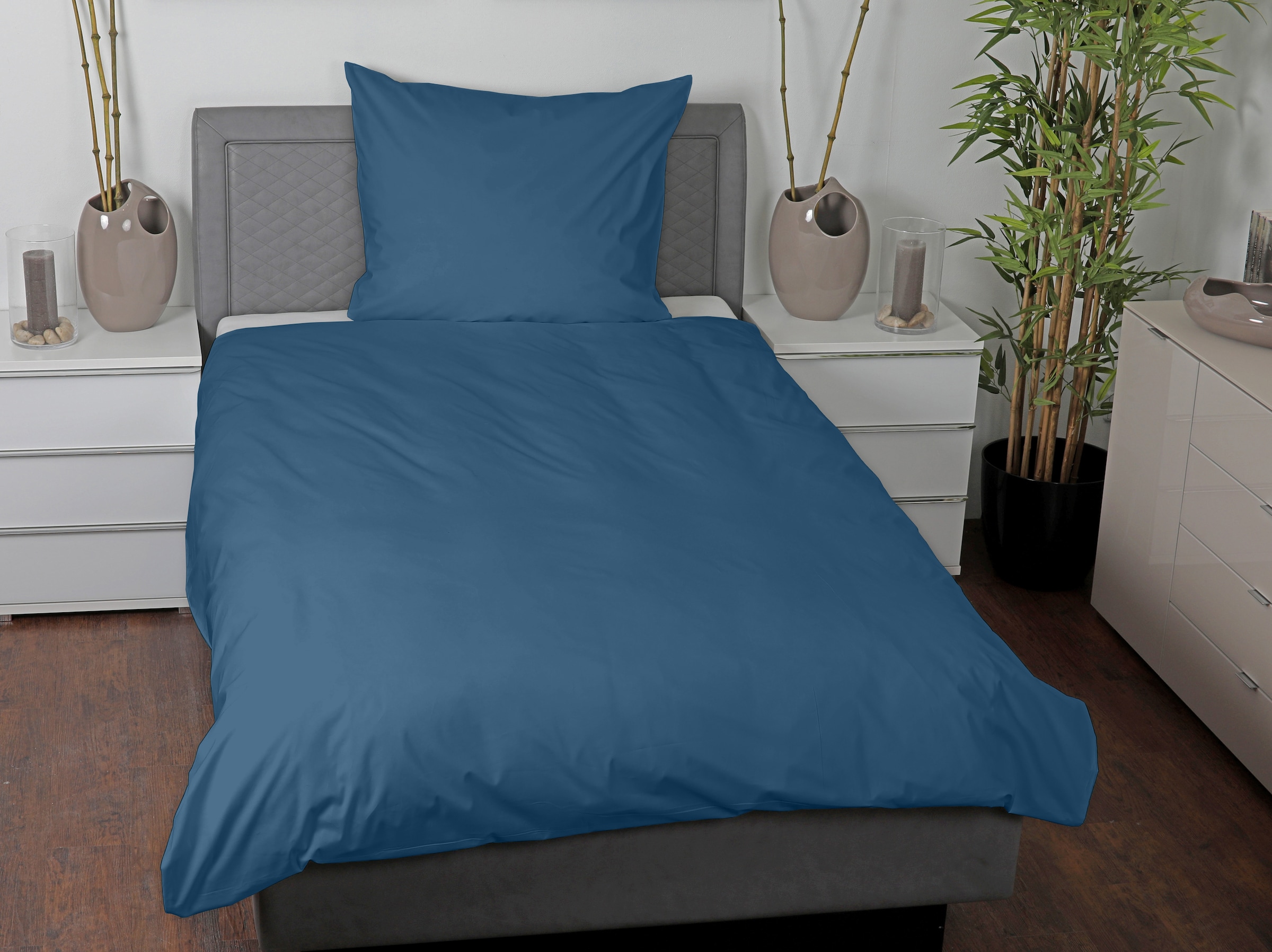 CASATEX Bettwäsche »Uni«, Uni Design, Reissverschluss, tolle Farben