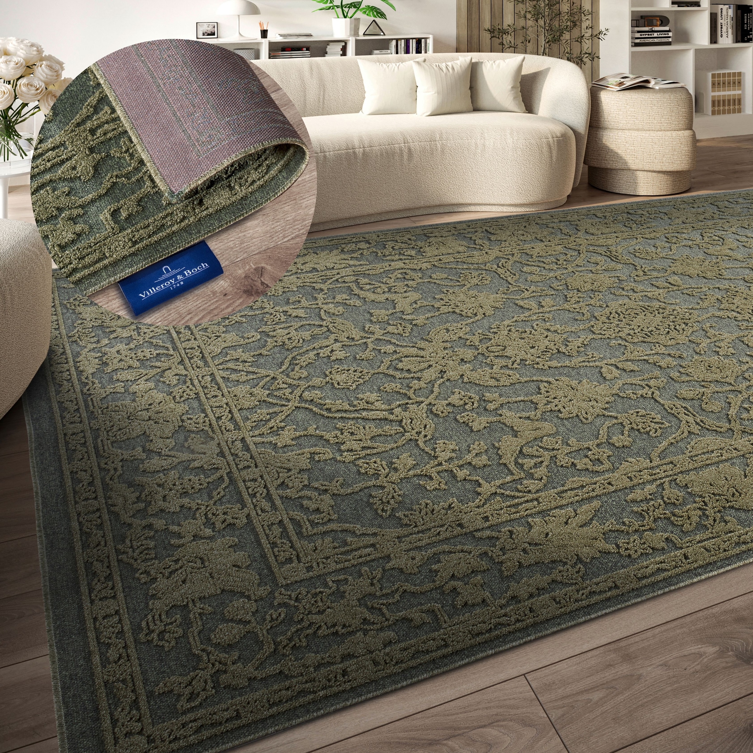Image of Villeroy & Boch Teppich "Ambroise" rechteckig 5,5 mm Höhe Wohnzimmer, Schlafzimmer, Modern, Hoch-Tief Effekt, Flur