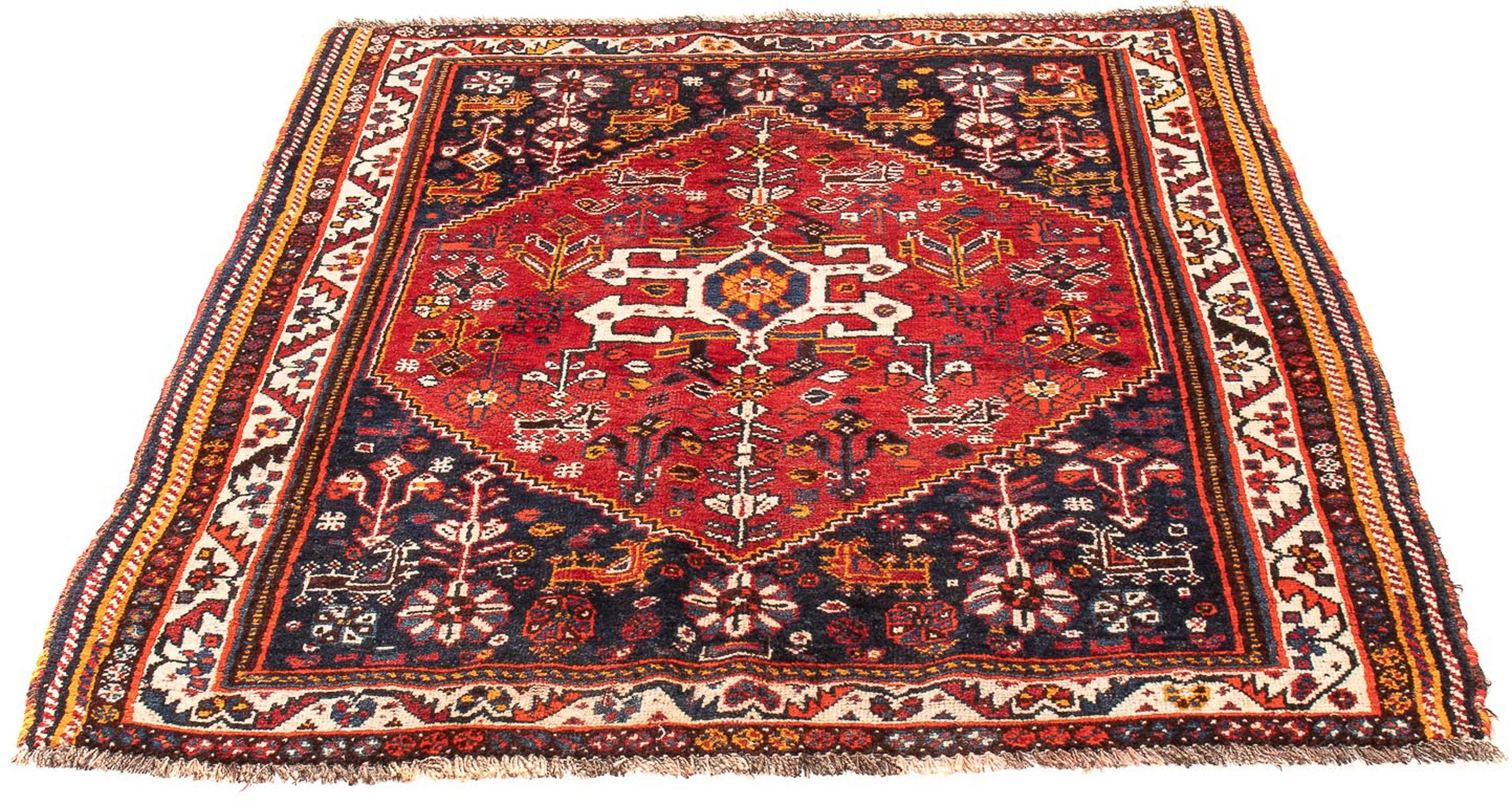 Image of morgenland Orientteppich »Perser - Nomadic - 142 x 115 cm - dunkelrot«, rechteckig, 10 mm Höhe, Wohnzimmer, Handgeknüpft, Einzelstück mit Zertifikat bei Ackermann Versand Schweiz