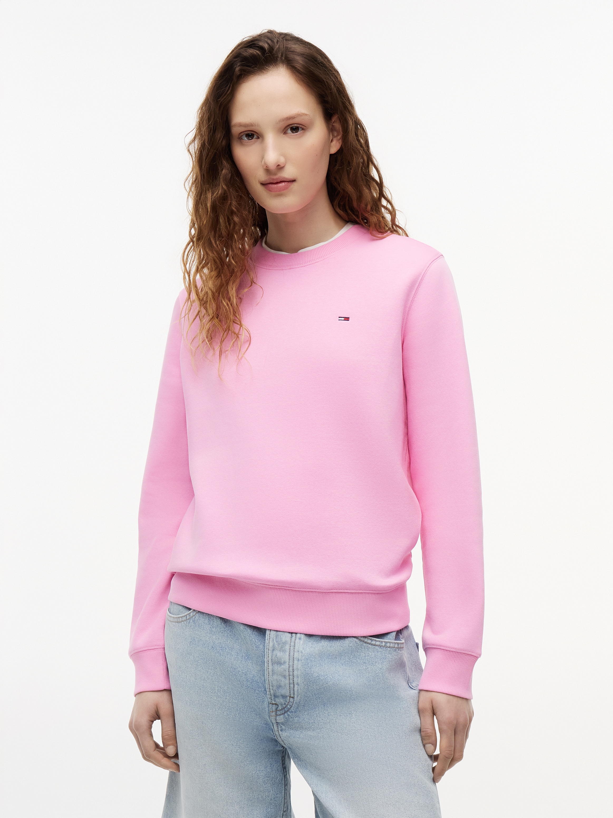 Tommy Jeans Sweat-shirt »TJW REG S FLAG CREW«, mélange de coton

