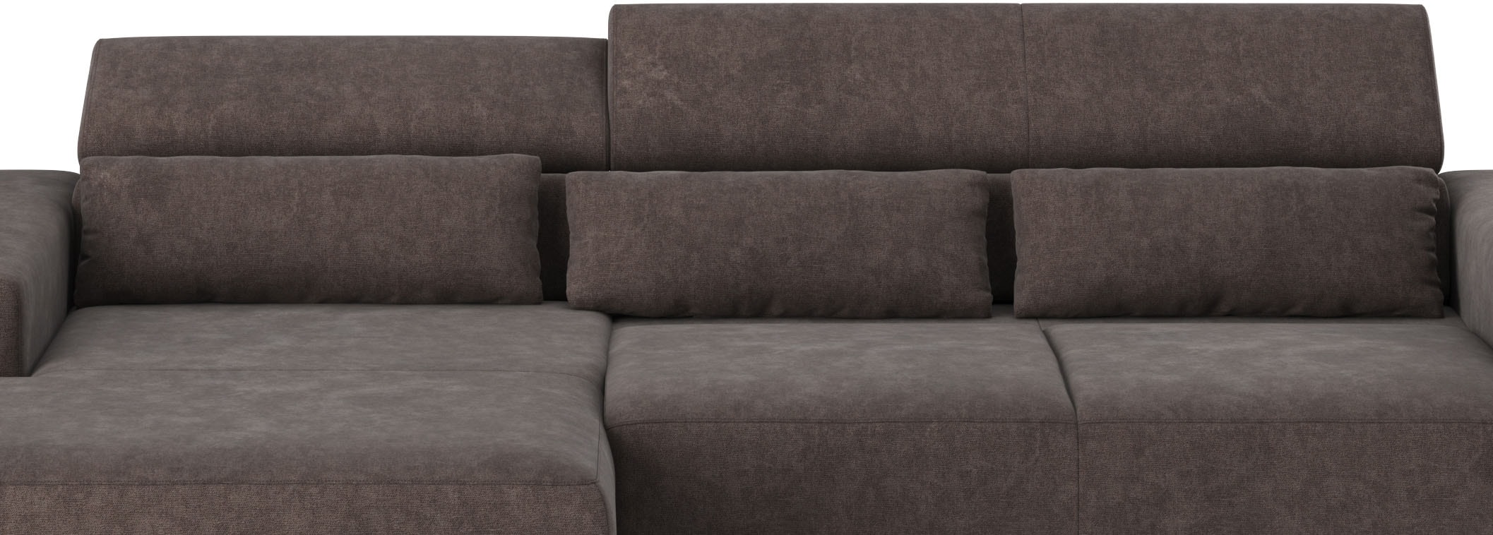 COTTA Canapé d'angle »Side L-Form, mit Kopfteilverstellung & 3 Nierenkissen« optional motorische Sitztiefenverstellung