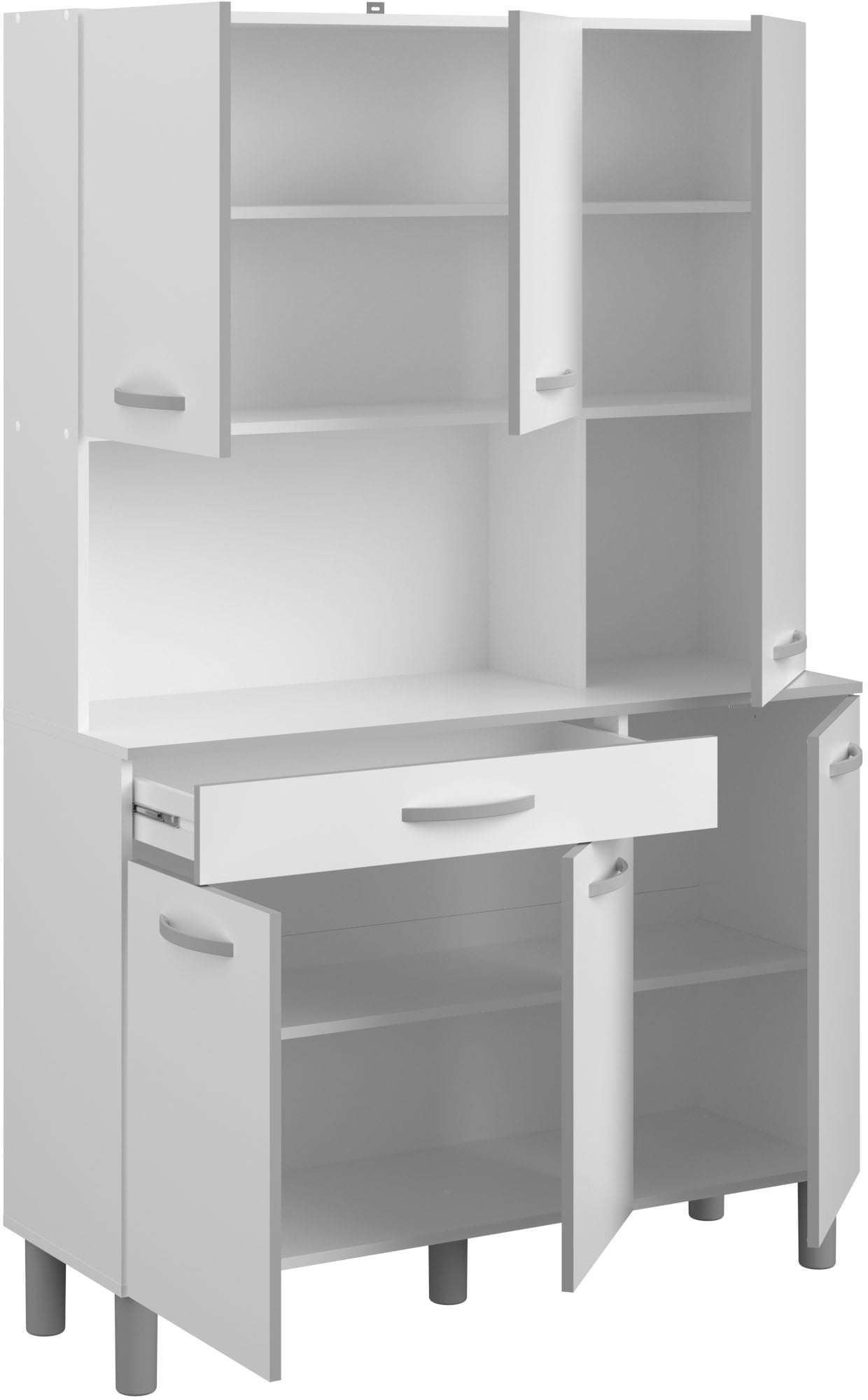 Parisot Schrank-Set »Season 1, Mehrzweckschrank, Buffetschrank, Aufbewahrung«, (Set, 2 St., Set bestehend aus Buffet und Beistellschrank auf Rollen)