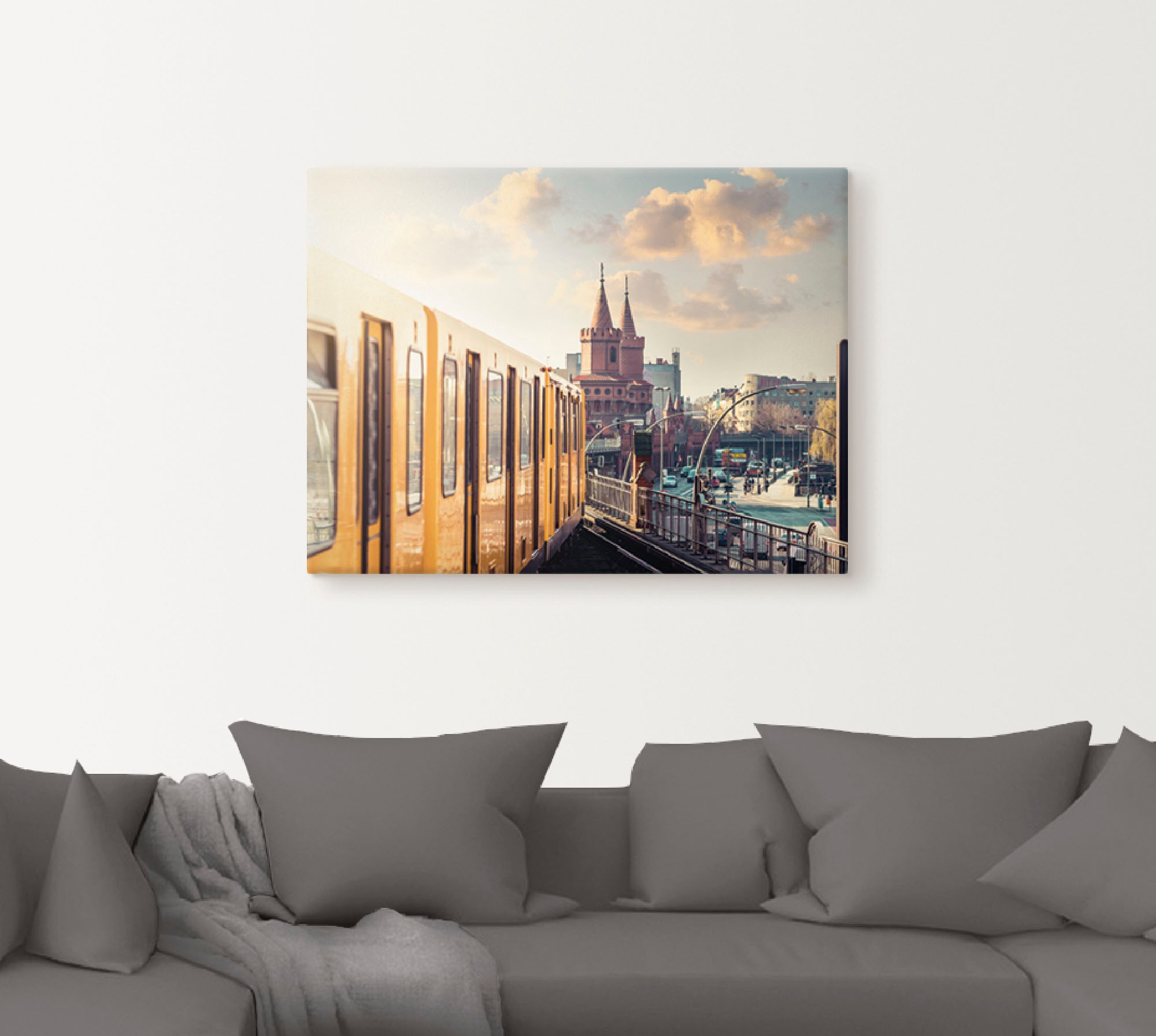 Image of Artland Wandbild »Berlin Oberbaumbrücke 2«, Deutschland, (1 St.), in vielen Grössen & Produktarten - Alubild / Outdoorbild für den Aussenbereich, Leinwandbild, Poster, Wandaufkleber / Wandtattoo auch für Badezimmer geeignet bei Ackermann Versand Schweiz