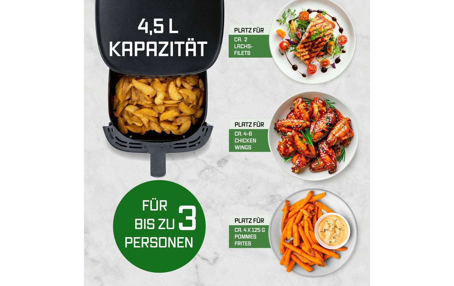 GOURMETmaxx Heissluftfritteuse »AirGenius S 4,5 l«, 1500 W