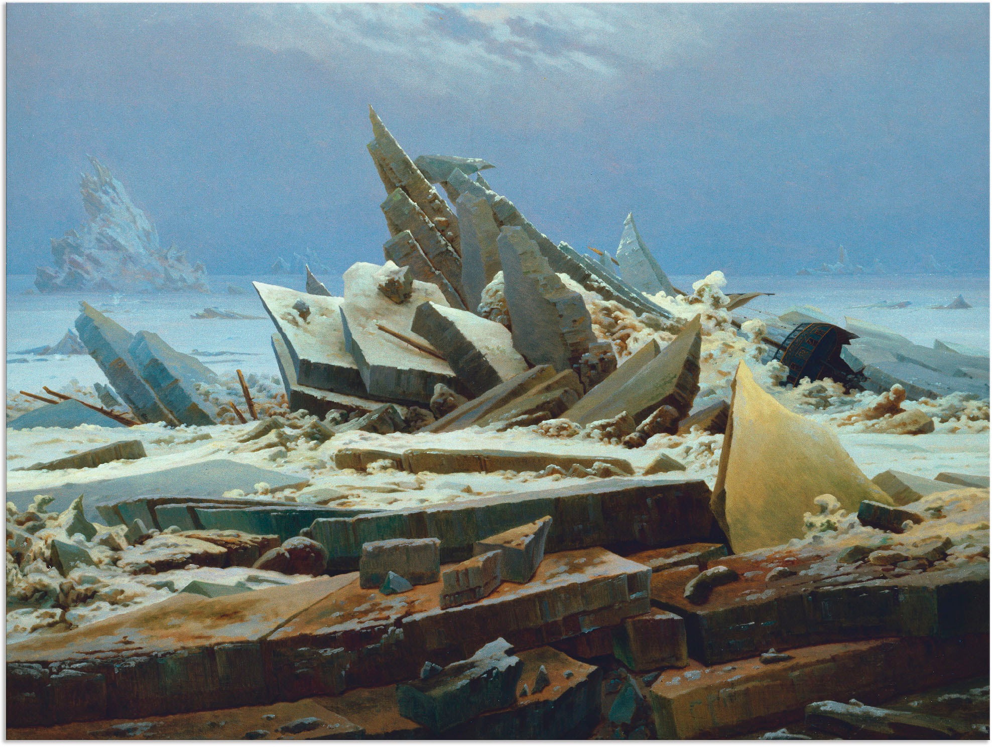 Image of Artland Wandbild »Das Eismeer (Die gescheiterte Hoffnung)«, Gewässer, (1 St.), in vielen Grössen & Produktarten - Alubild / Outdoorbild für den Aussenbereich, Leinwandbild, Poster, Wandaufkleber / Wandtattoo auch für Badezimmer geeignet bei Ackermann Vers