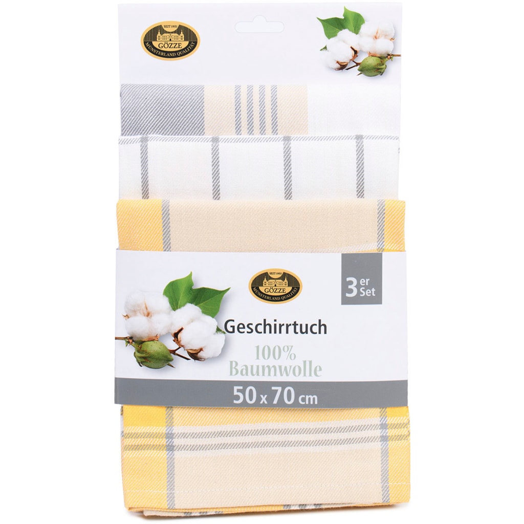 Gözze Geschirrtuch »Geschirrtücher, Des. 60058«, (Set, 3 tlg.)