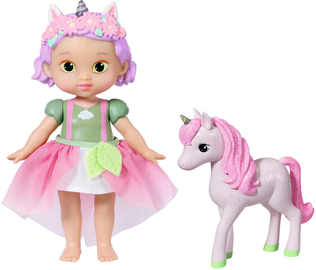 Baby Born Stehpuppe »Storybook Prinzessin Ivy, 18 cm«, mit Einhorn und Lichteffekten