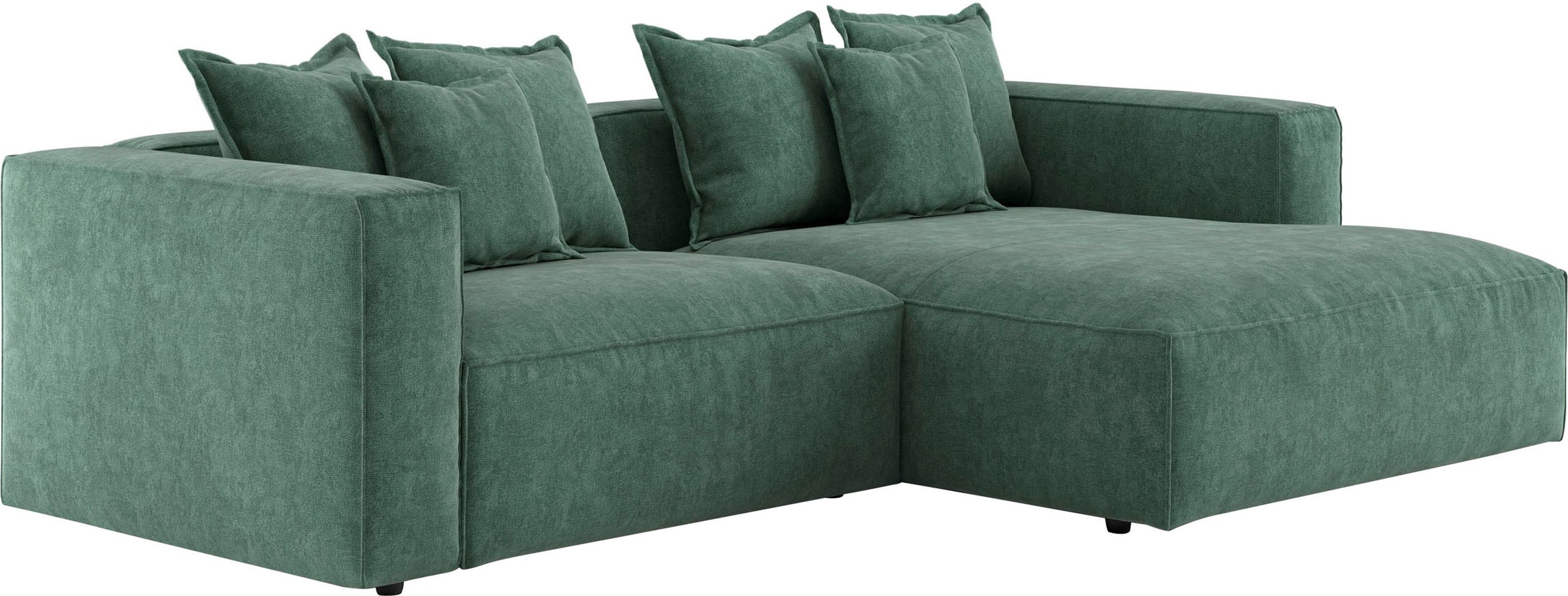 INOSIGN Ecksofa »Cowboy L-Form« mit 6 Kissen, kubisches Sofa