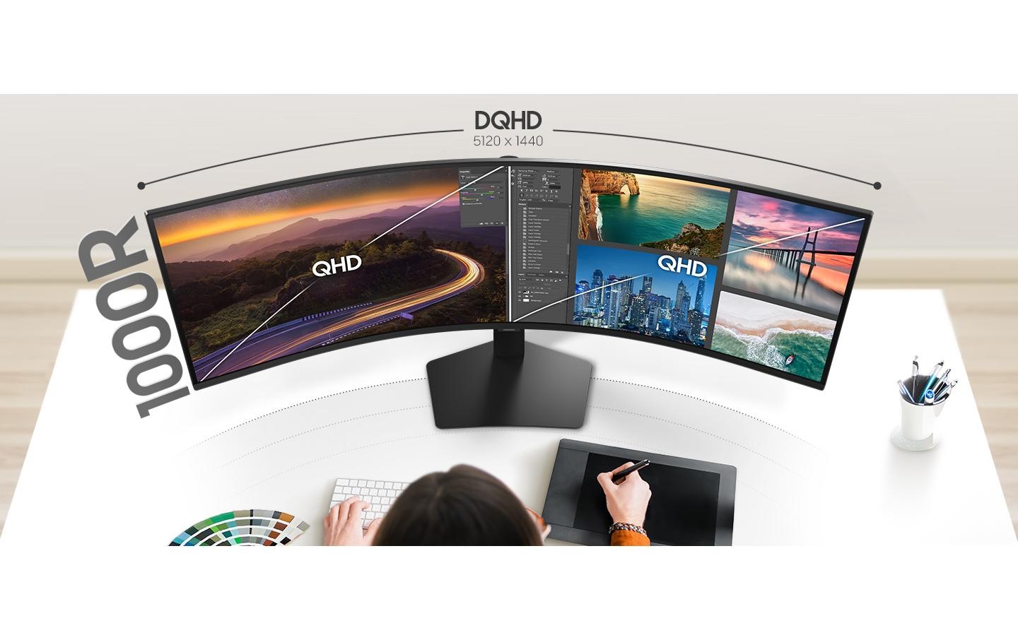 Samsung Moniteur LED incurvé »ViewFinity S95UF« 124 cm/49 ″  5120 x 1440 px 5 Reaktionszeit 120 Hz