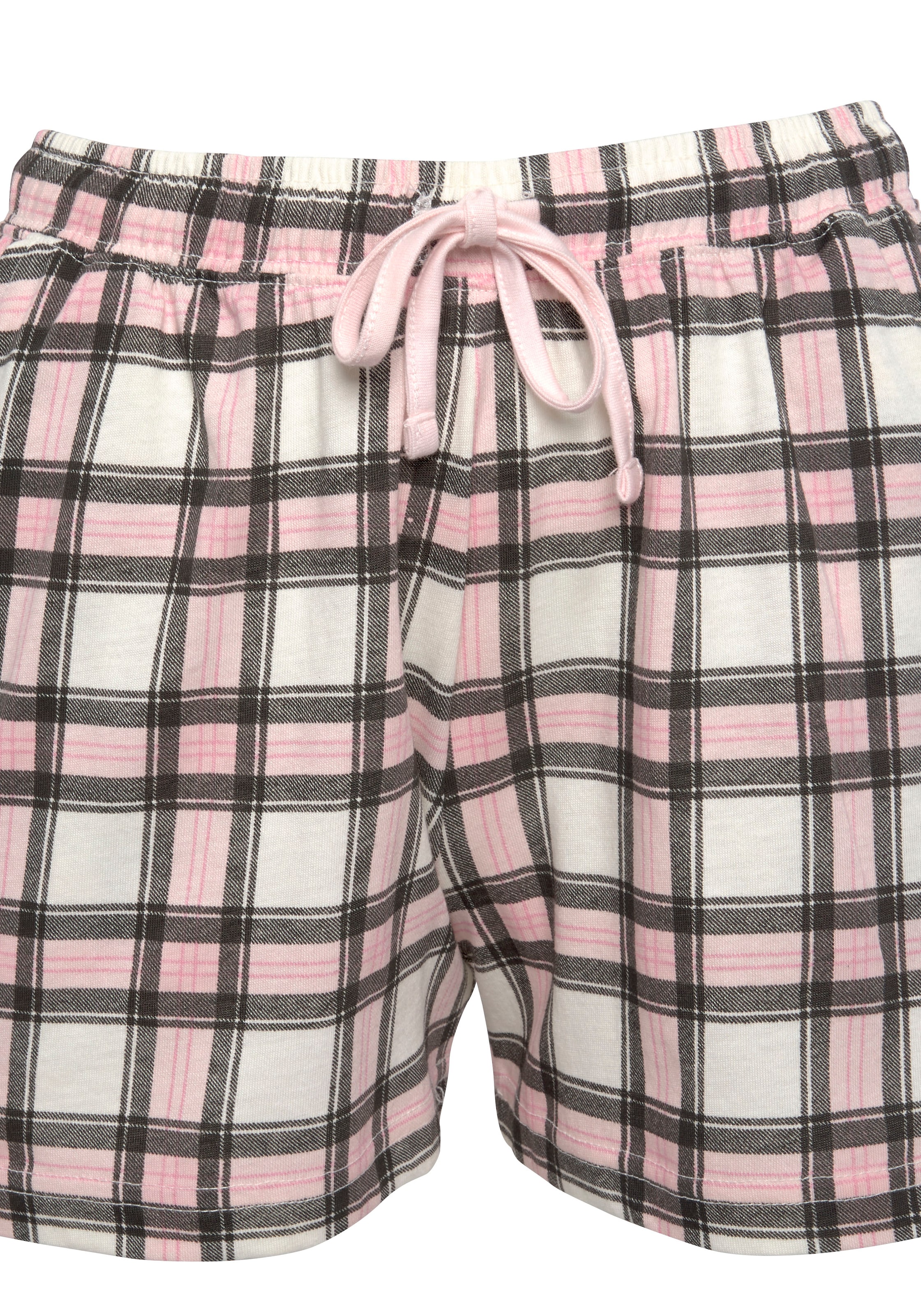 Vivance Dreams Shorty, (Packung, 4 tlg., 2 Stück), im Doppelpack mit Karomuster