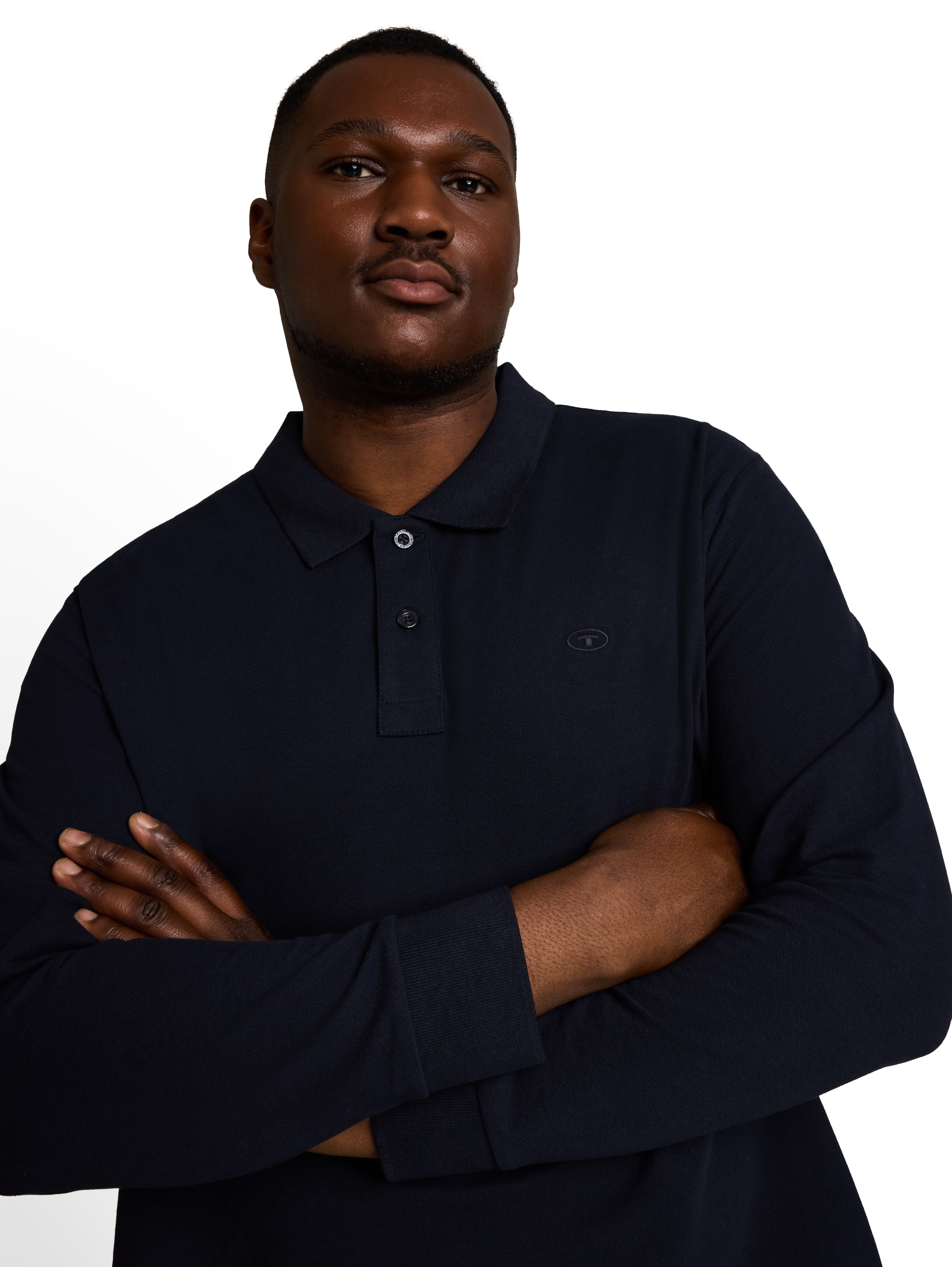 TOM TAILOR PLUS Polo à manches longues extra long / grandes tailles