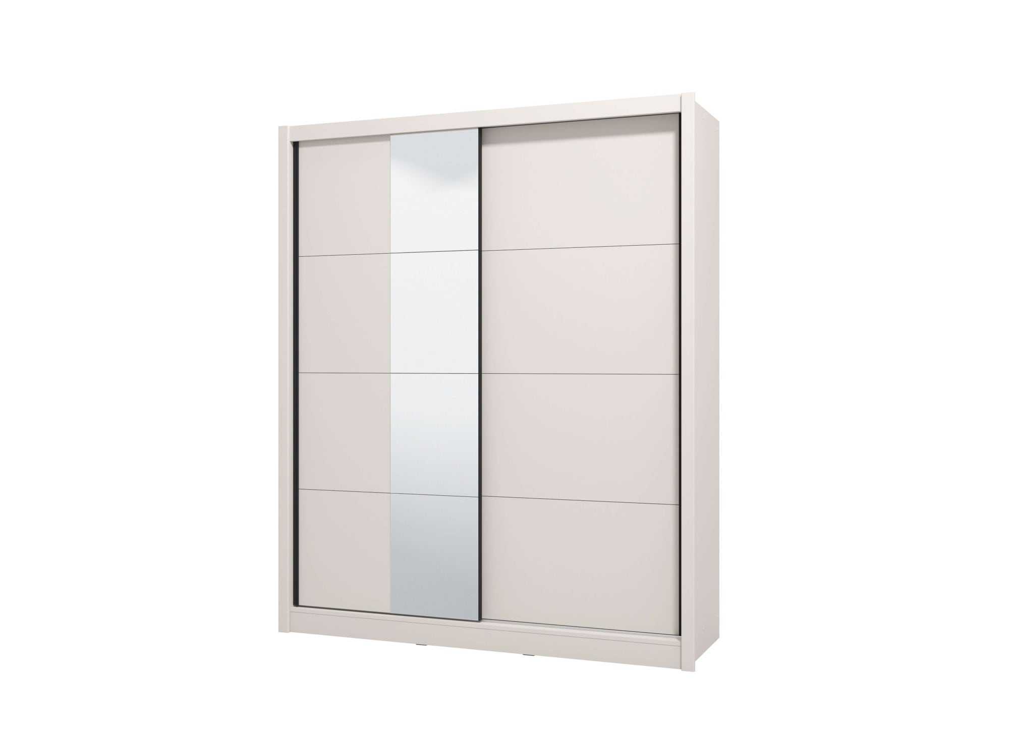 INOSIGN Schwebetürenschrank »Albi, Schlafzimmerschrank, Wäscheschrank in cashmere oder weiss«, Kleiderschrank mit Spiegel MIT Innenausstattung,FSC®-zertifiziert