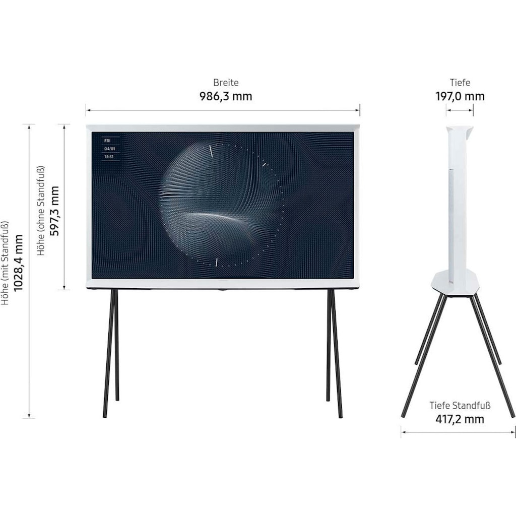 Samsung LED Lifestyle Fernseher »43" QLED 4K The Serif (2022)«, 108 cm/43 Zoll, Smart-TV