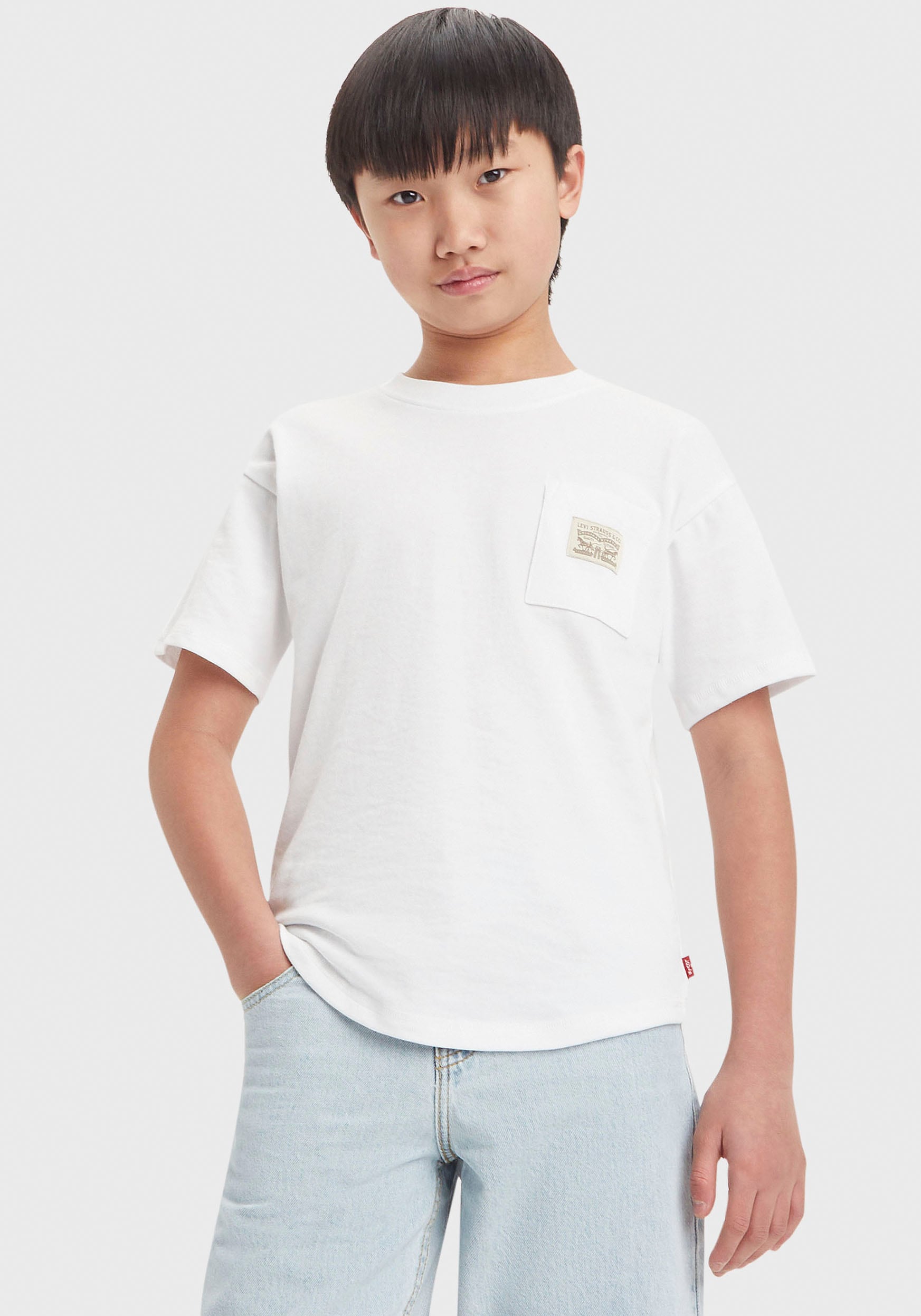 Levi's® Kids T-Shirt »LVB CURVED HEM POCKET TEE«, for BOYS