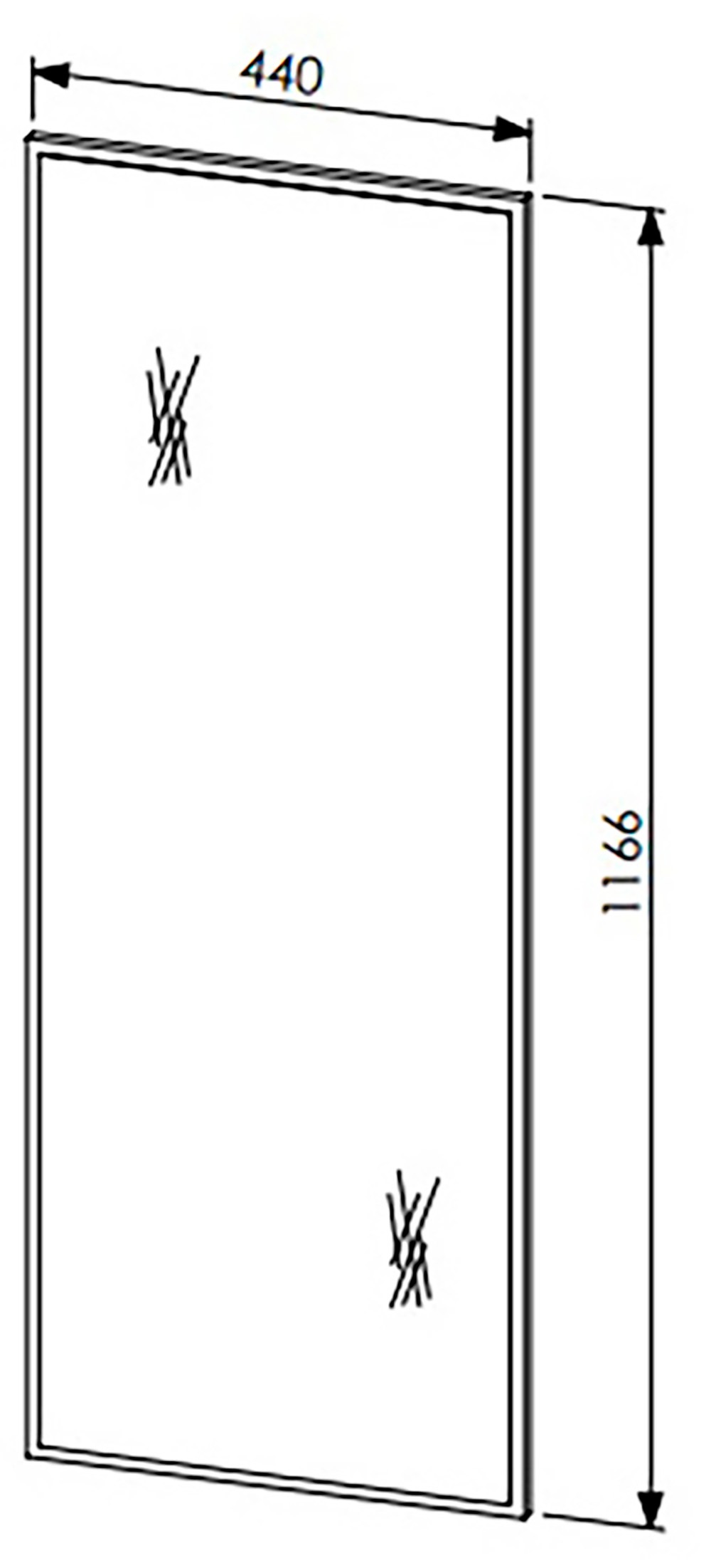 Innostyle Miroir de vestiaire »BARI Wandspiegel« Surface miroir 44 x 117 cm