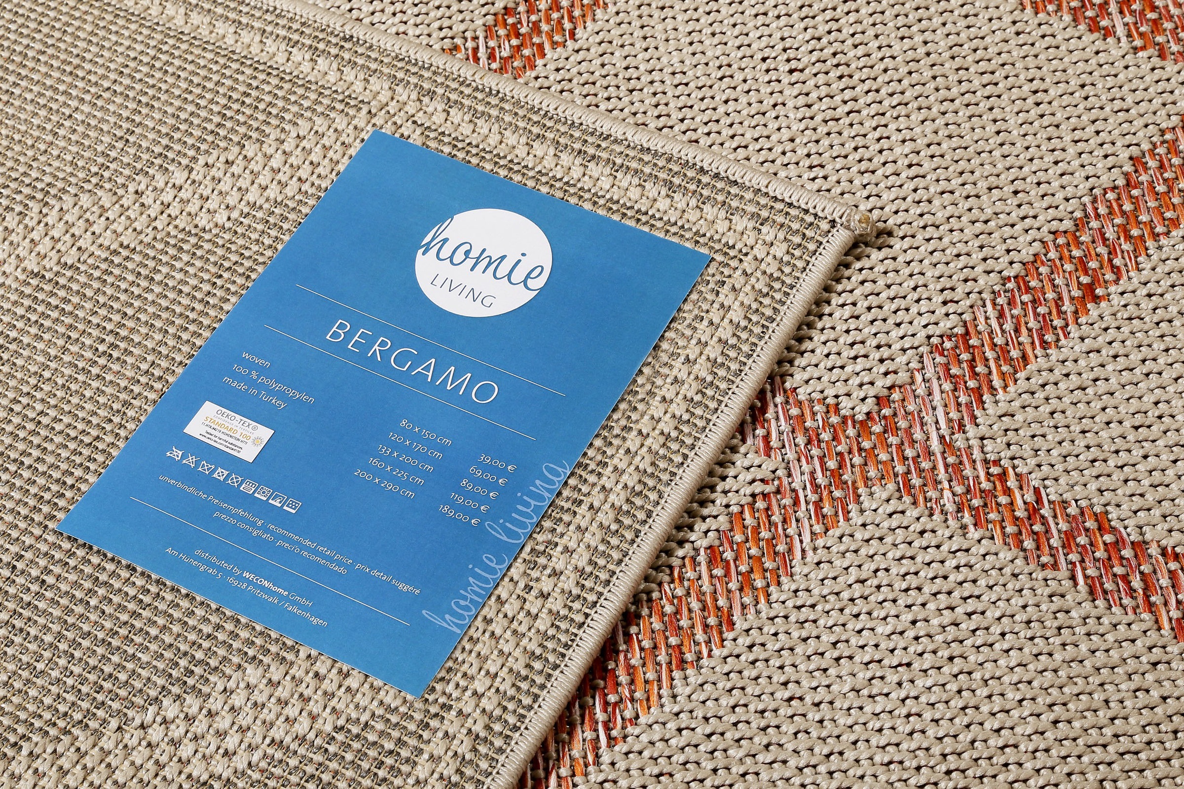 Homie Living Teppich »Bergamo HL-45574« rechteckig 5 mm Höhe