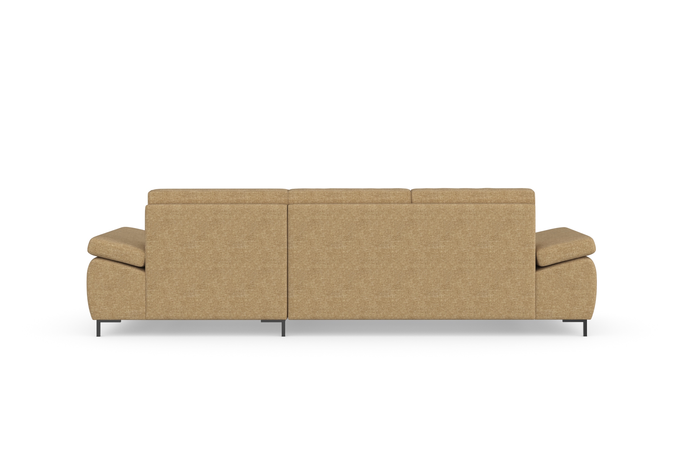 DOMO collection Ecksofa »Capelo, komfortabel, klare Linien zeichnen dieses Design aus, L-Form« mit Armteilverstellung, wahlweise mit Bettfunktion, Federkern