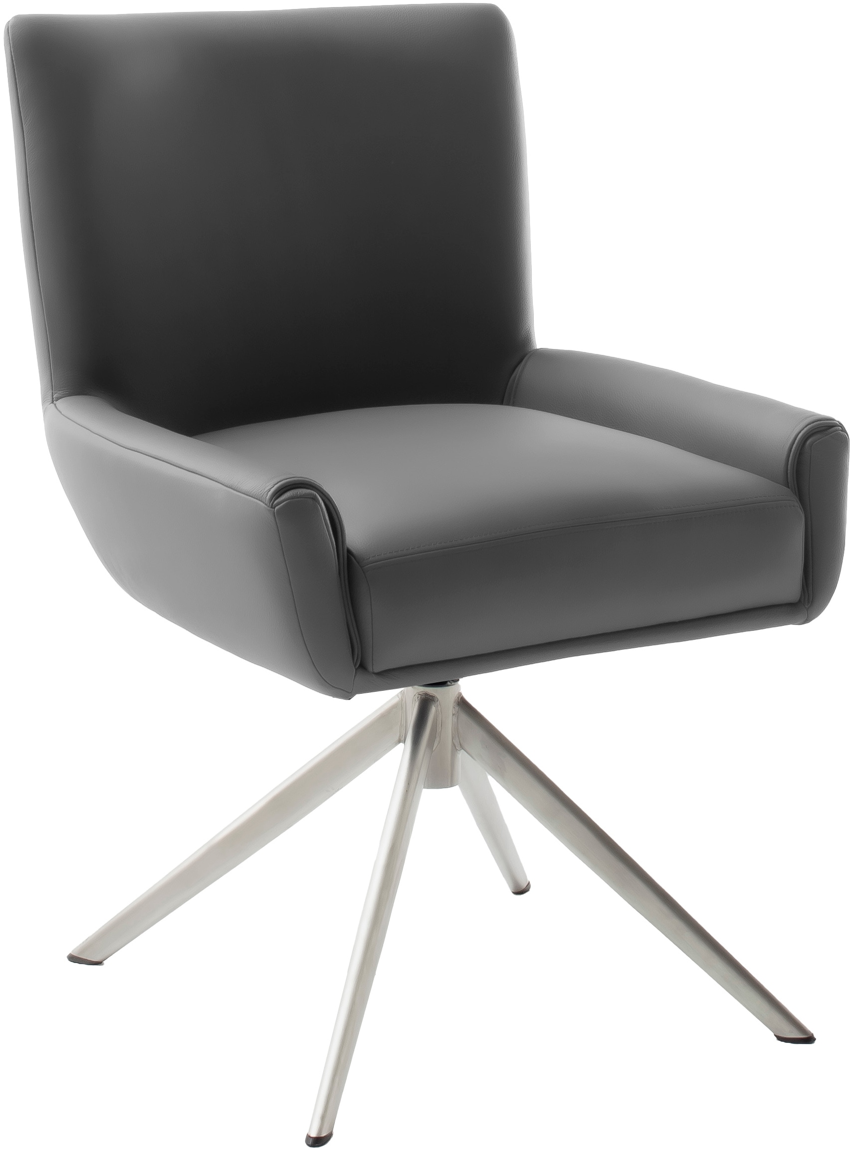 MCA furniture 4-Fussstuhl »WILSON Esszimmerstuhl, Armlehnstuhl, Polsterstuhl, modern«, (Set), 2 St., Leder, Stuhl, Armlehnenstuhl, drehbar, Taschenfederkern, belastbar 160 kg,XXL