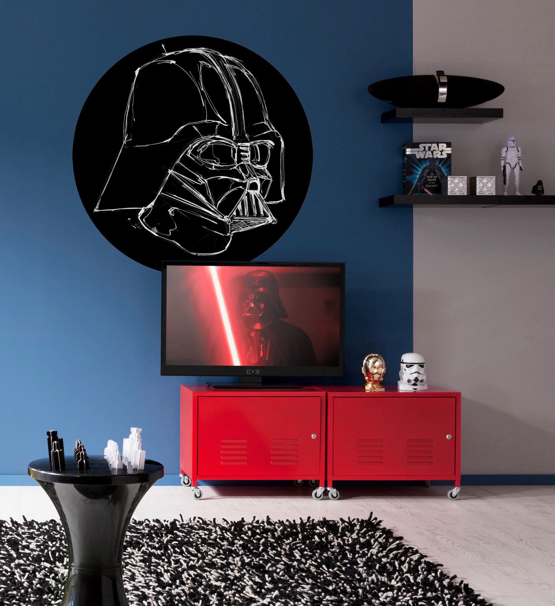 Trendige Komar Fototapete »Star Wars Ink Vader«, 125x125 cm (Breite x Höhe),  rund und selbstklebend ohne Mindestbestellwert shoppen