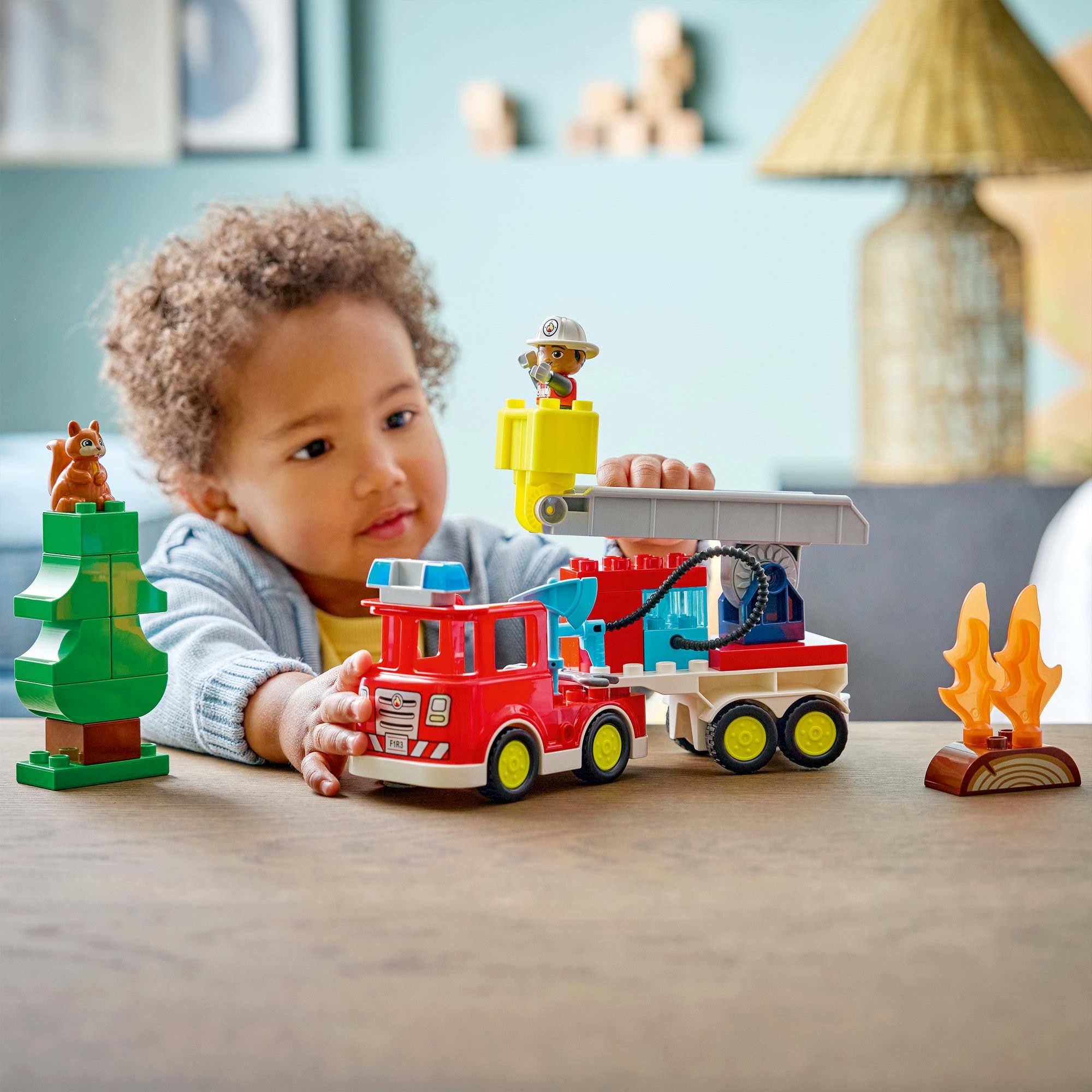 LEGO® Pions de construction »Löschauto mit Schlauch und Feuerwehrmann (10473), LEGO DUPLO Town«
