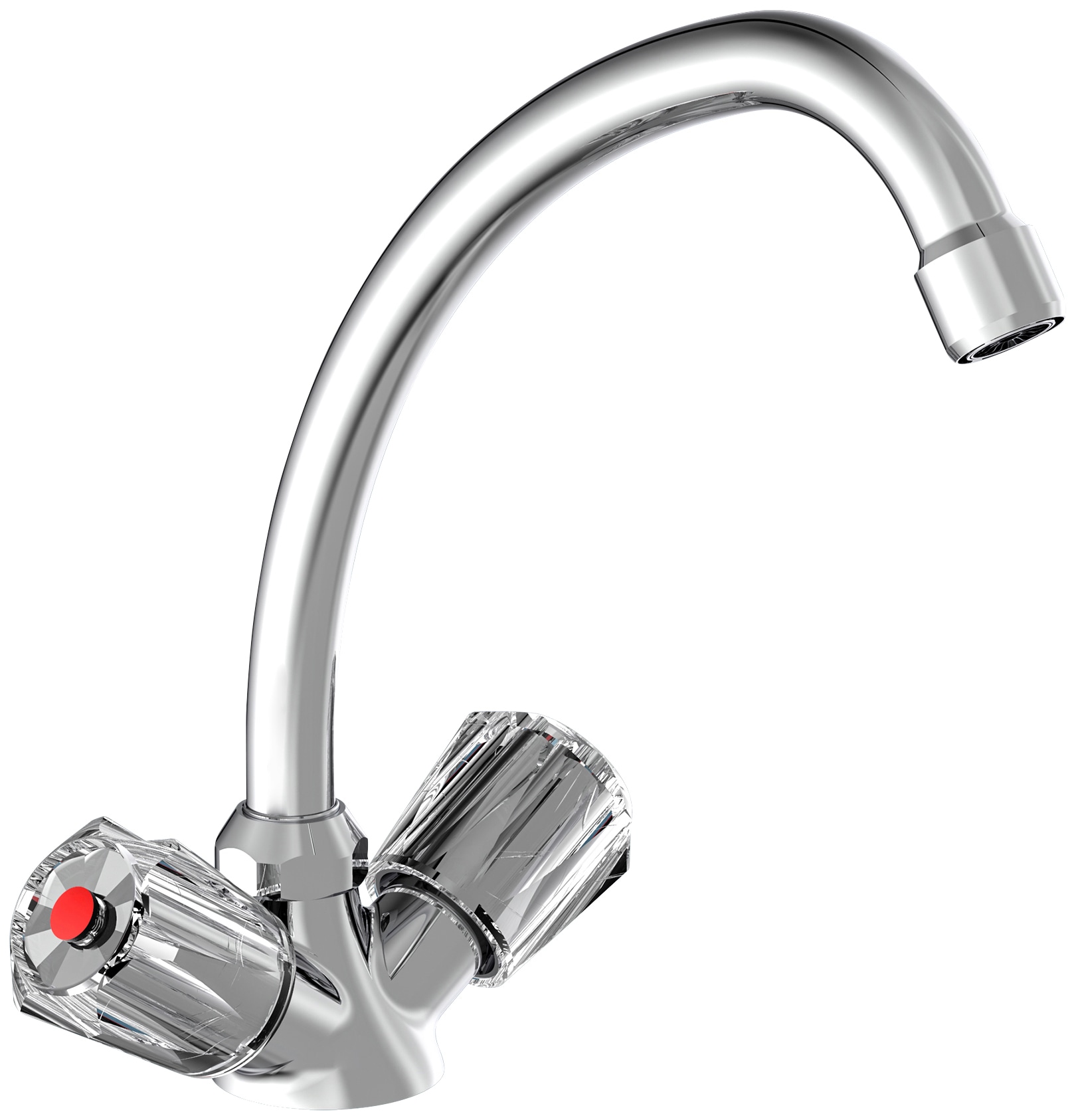 Image of Schütte Spültischarmatur "Duo Mix" Niederdruck Armatur Küche, schwenkbarer Wasserhahn, Mischbatterie