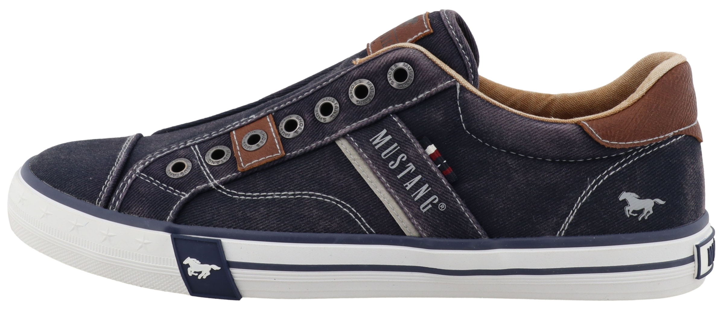Mustang Shoes »Calogero«  Mocassin, chaussure décontractée, chaussure basse avec coutures contrastées