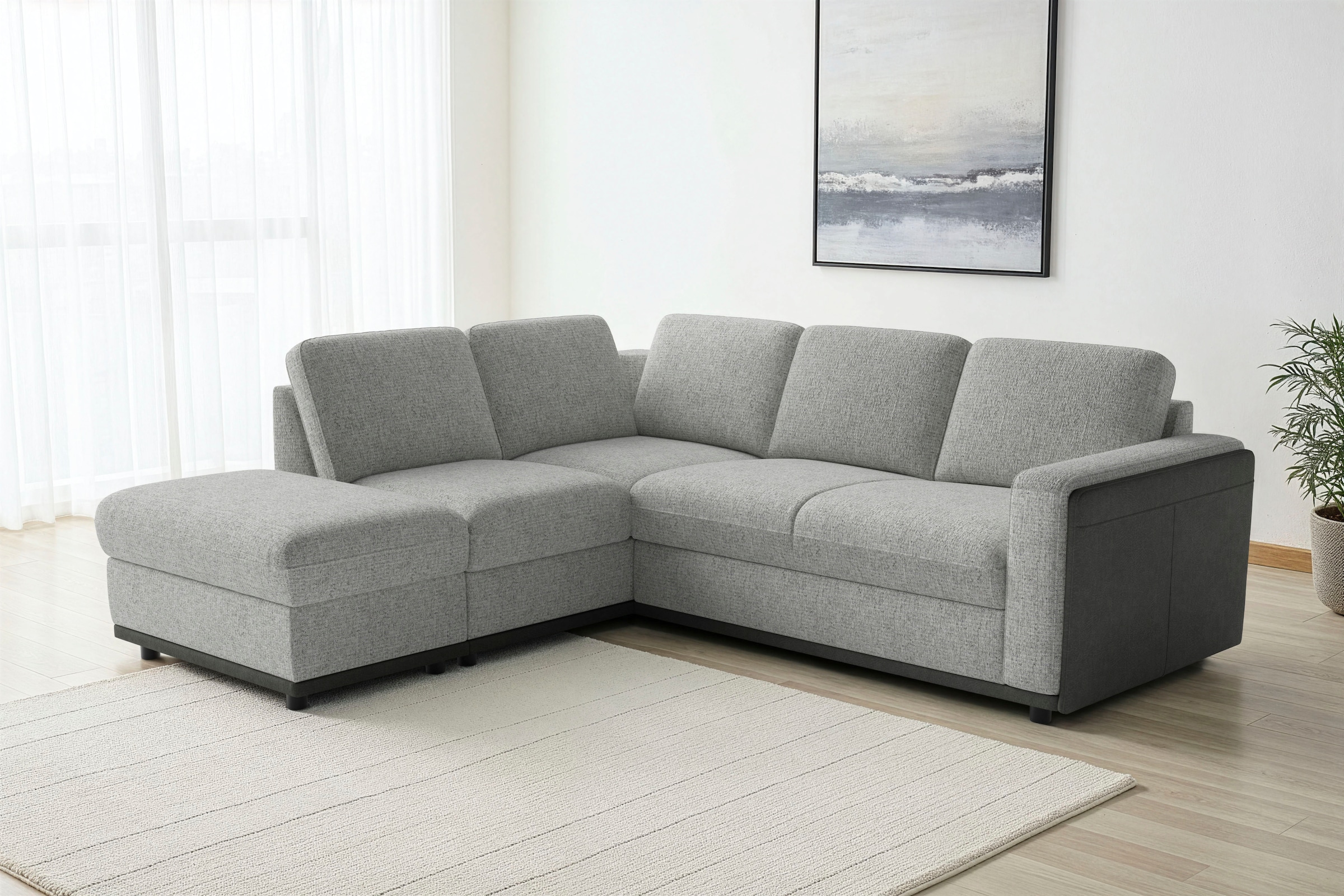 Image of sit&more "Cordoba L-Form, B: 232 cm, optional Schlaffunktion & Stauraum" Couch mit XXL-Komfort, grosszügige Sitzfläche