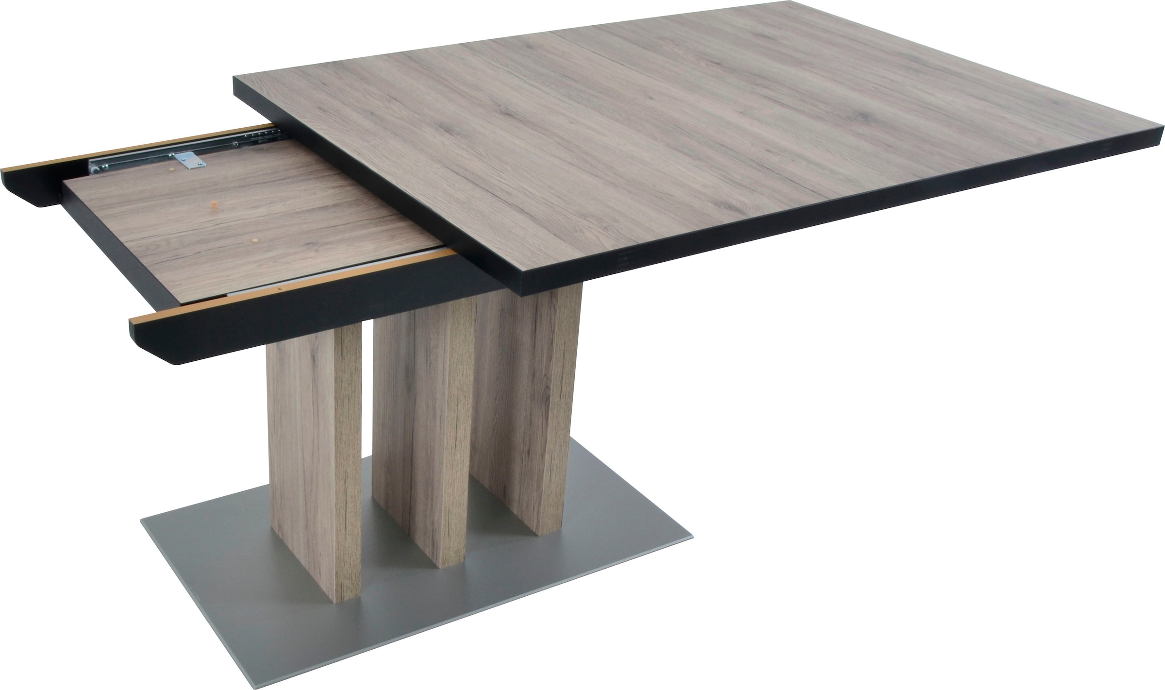 K+W Komfort & Wohnen Ensemble de bancs d'angle »Spider II« Ensemble, 4 cuis tlg. longue jambe 227 cm, 2 chaises à bascule, table extensible largeur 130 cm