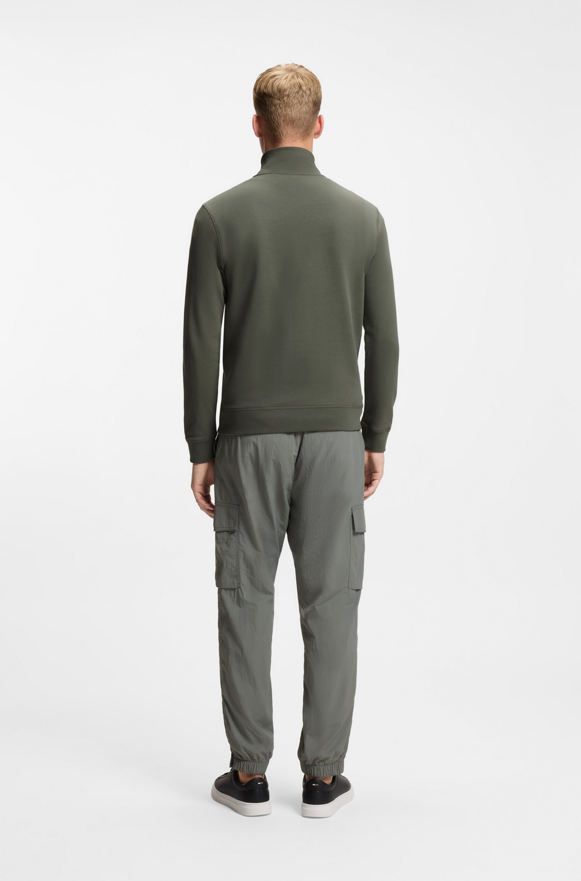 BOSS ORANGE Sweatshirt »Zetrust«, 1 tlg. Troyerkragen mit Reissverschluss, Regular Fit, BOSS-Label

