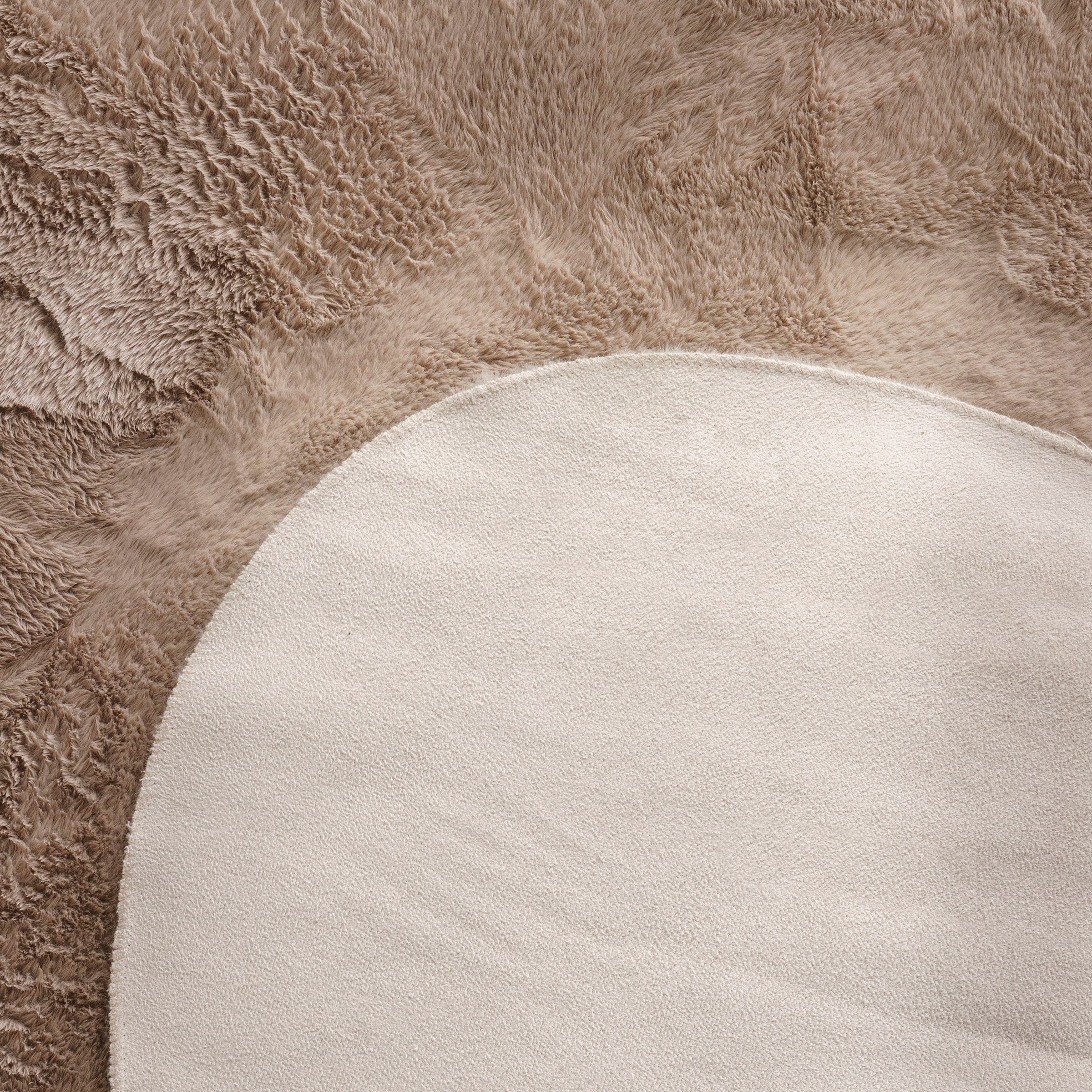 Paco Home Teppich »Pelt 640 Wolke«, wolkenförmig, 16 mm Höhe, Kunstfell, Uni Farben, sehr weicher Flor