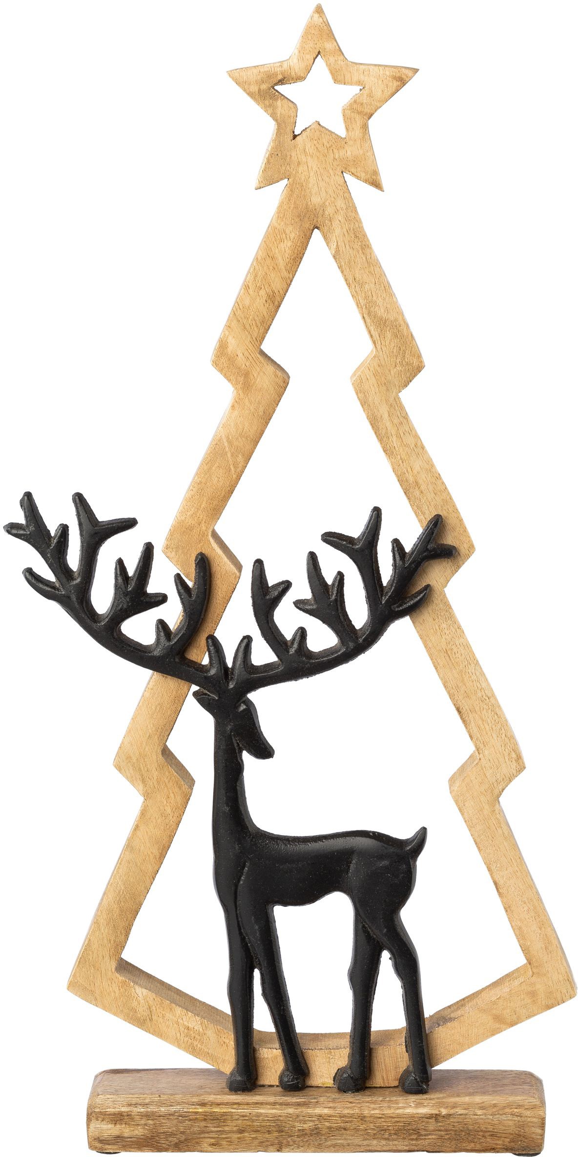Image of Creativ deco Dekobaum "Weihnachtsdeko" Tannenbaum aus hochwertigem Mangoholz