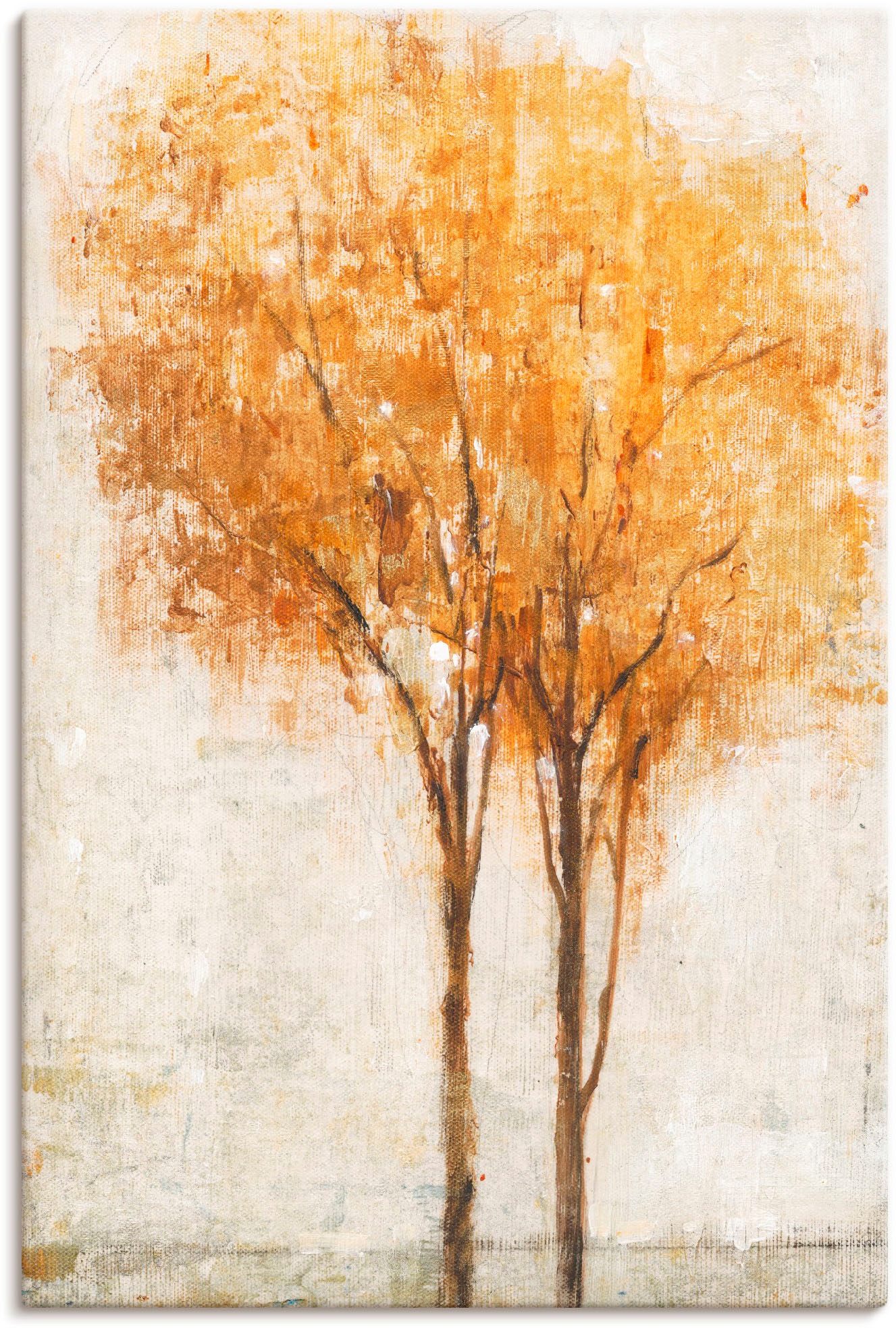 Image of Artland Leinwandbild "Fallende Blätter II" Bäume 1 Stk. tlg. auf Holzrahmen gespannt
