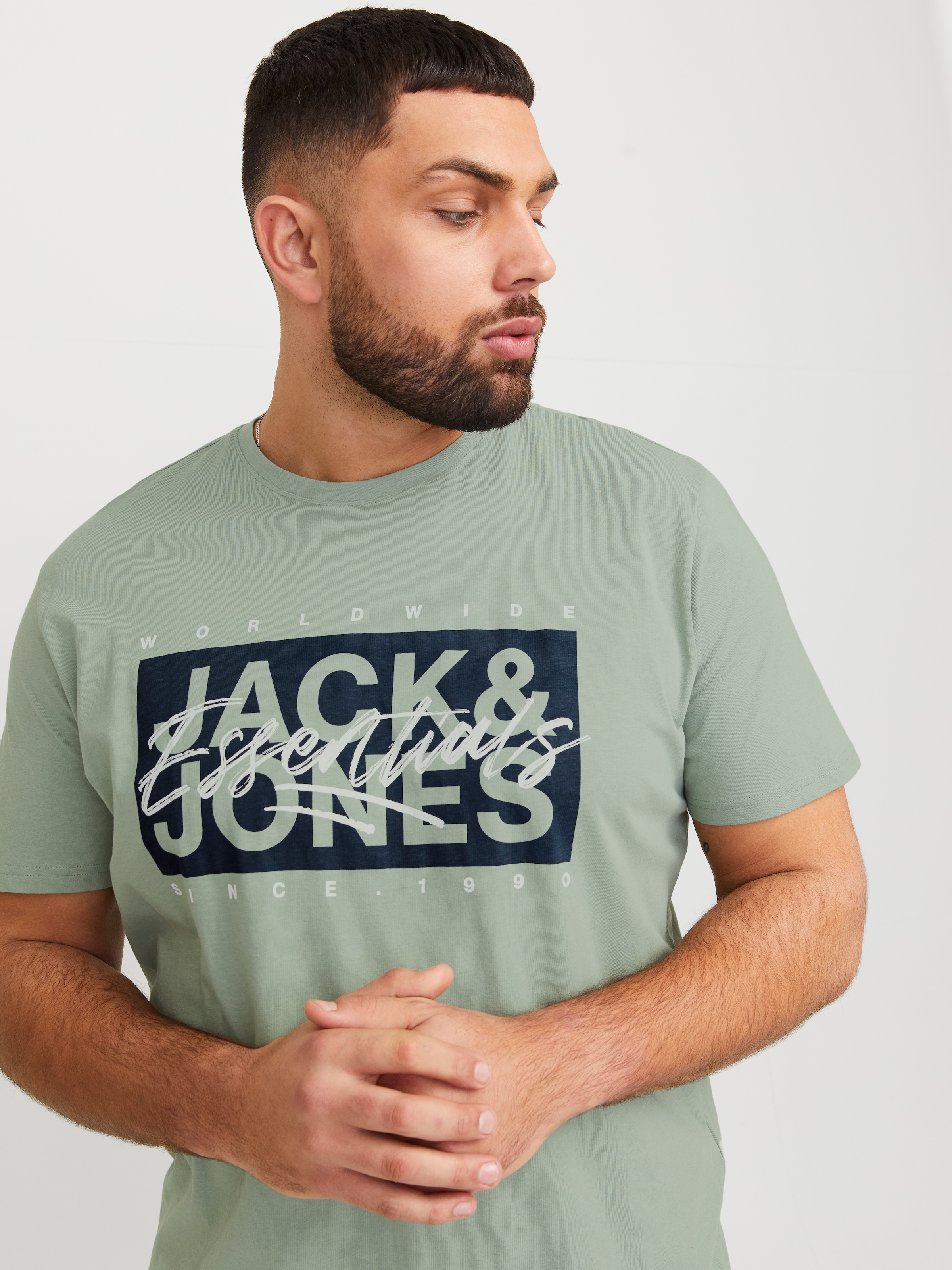 Jack & Jones PlusSize Rundhalsshirt »JJCOLTON TEE SS CREW NECK PLS«