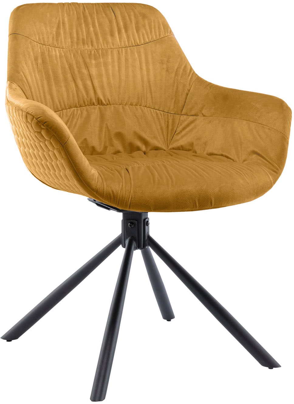 Image of SalesFever Esszimmerstuhl "Rimini Armlehnstuhl: Sitzkomfort fürs Esszimmer" () 1 Stk.Esszimmersessel, Rückseite mit Wabensteppung,360 Drehfunktion