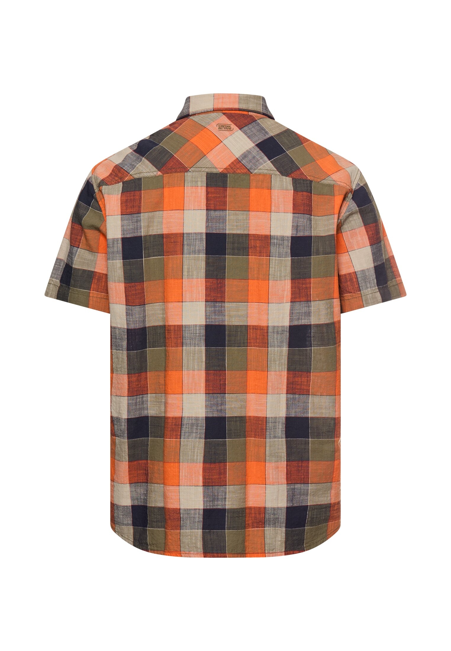 camel active Karohemd Kurzarm, mit Button-Down-Kragen