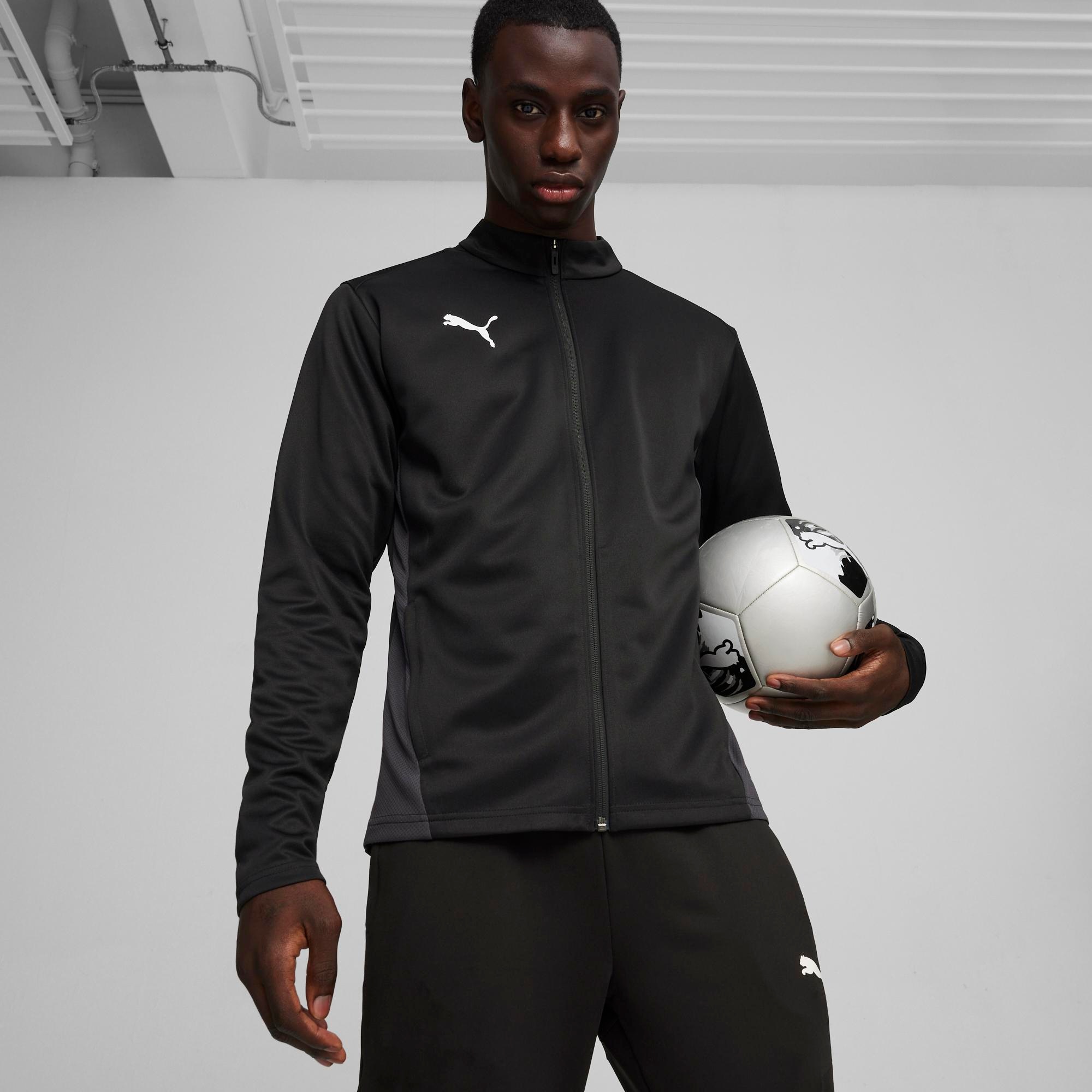 Image of PUMA Trainingsjacke "TEAMGOAL TRAINING JACKET" ohne Kapuze sportlicher Stil, atmungsaktives Material, mit Reissverschlusstaschen