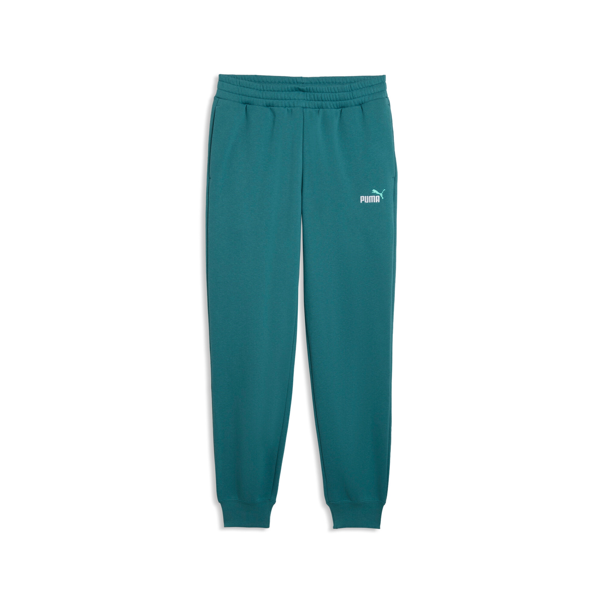 Image of PUMA Trainingshose "ESS 2 COLOR NO. 1 LOGO SWEATPANTS FL CL" Jogginghose, elastischer Bund mit innenliegendem Kordelzug