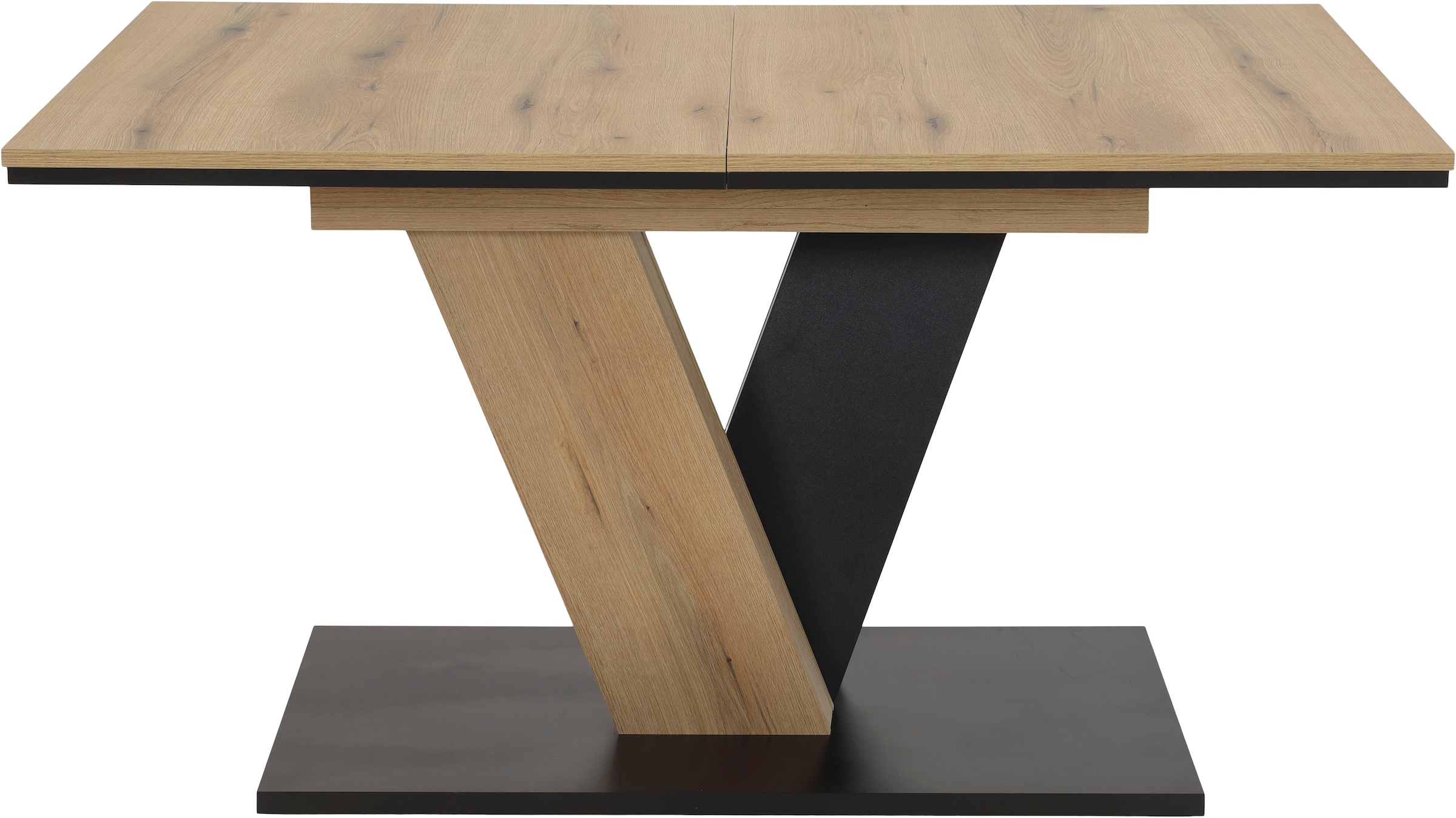 GOODproduct »"Altona", Esstisch ausziehbar plus 6 Stühle, TOPSELLER!« Esstisch ausziehbar 140 - 180 cm, 6 Freischwinger, 7 pièces tlg. Säulentisch 140-180x90 cm, Stuhl mit Federkorb, 140 kg belastbar