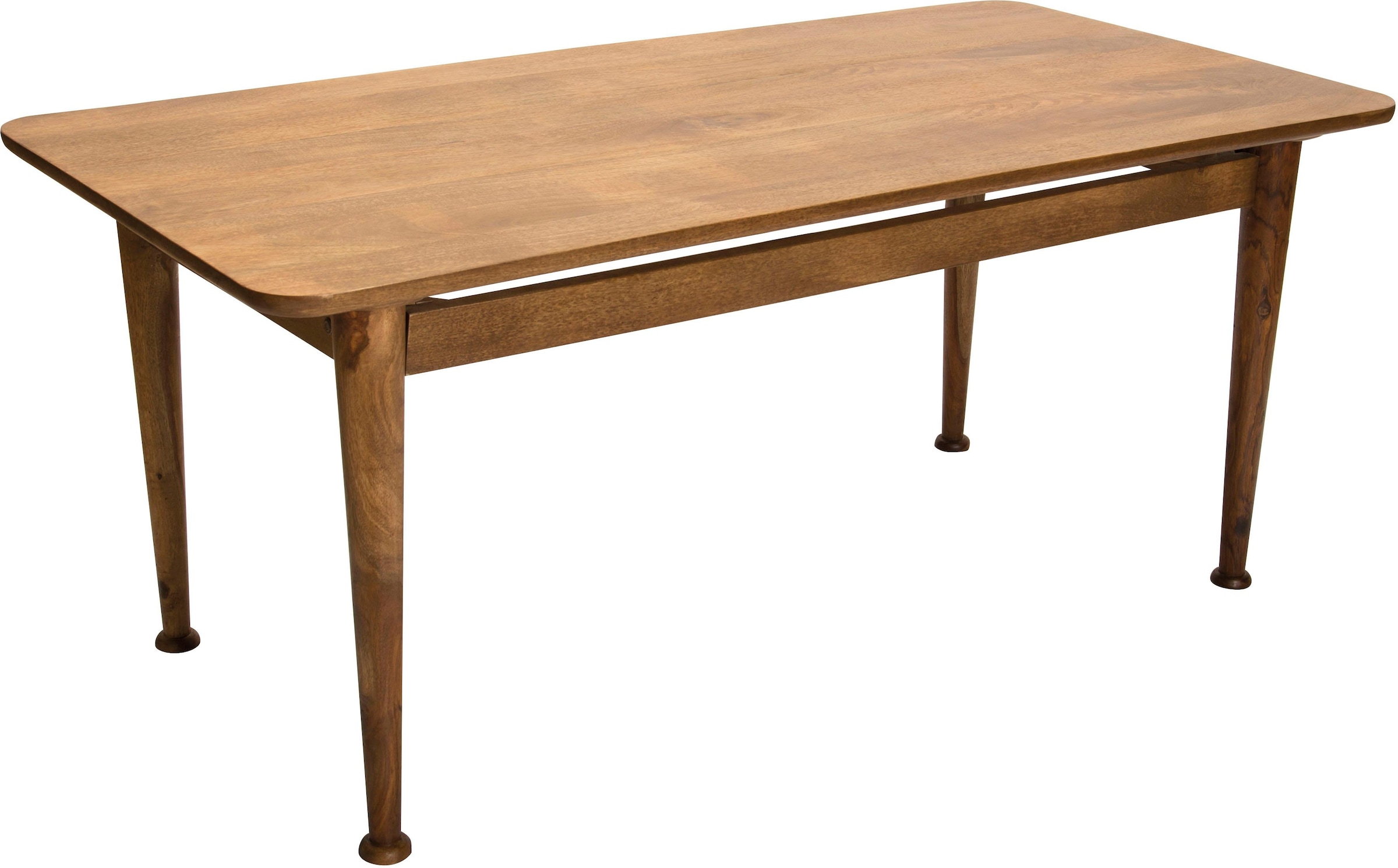 SIT Table de salle à manger »Vaduz 180 x 90 cmaus Mangoholz Massivholz« pieds en bois marquants avec talons décoratifs en forme d'assiette