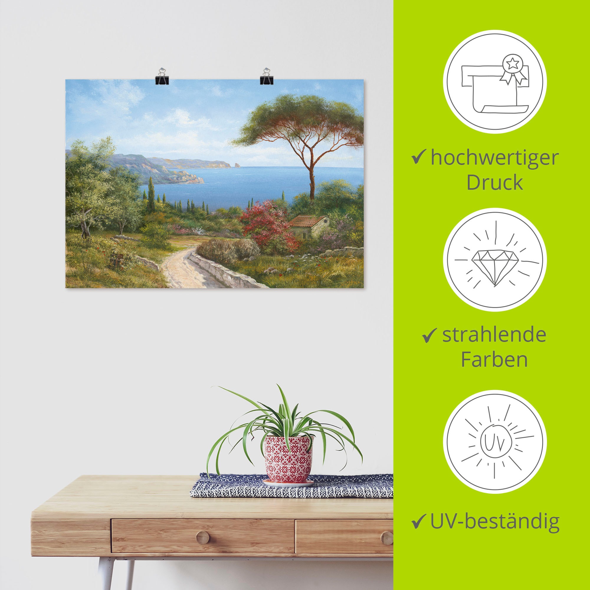 Artland Wandbild »Haus am Meer«, Gewässer, (1 St.), als Leinwandbild, Poster, Wandaufkleber in verschied. Grössen