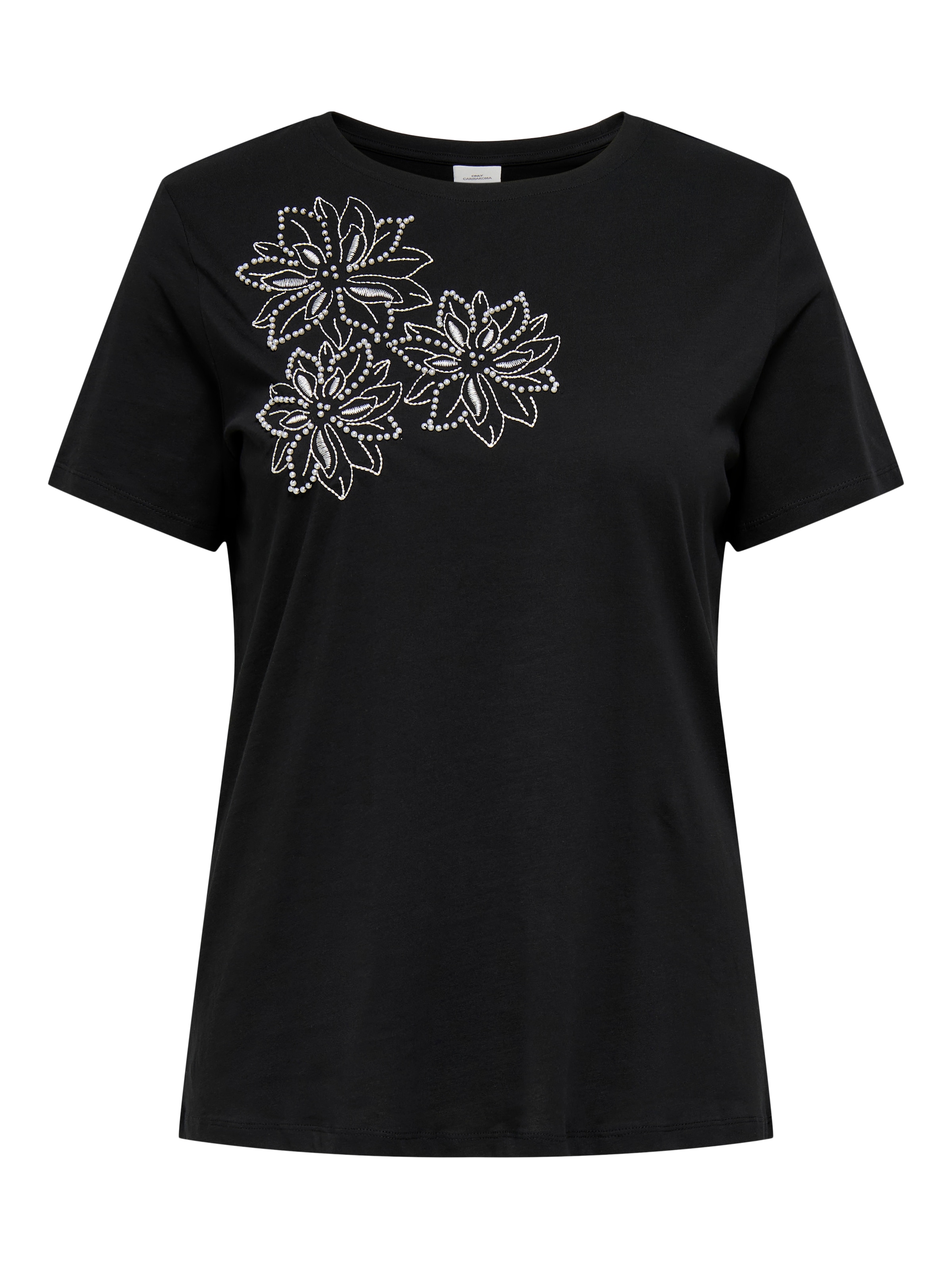 Image of ONLY CARMAKOMA Rundhalsshirt "CARTIMON LIFE S/S O-NECK REG FIT TEE JRS"